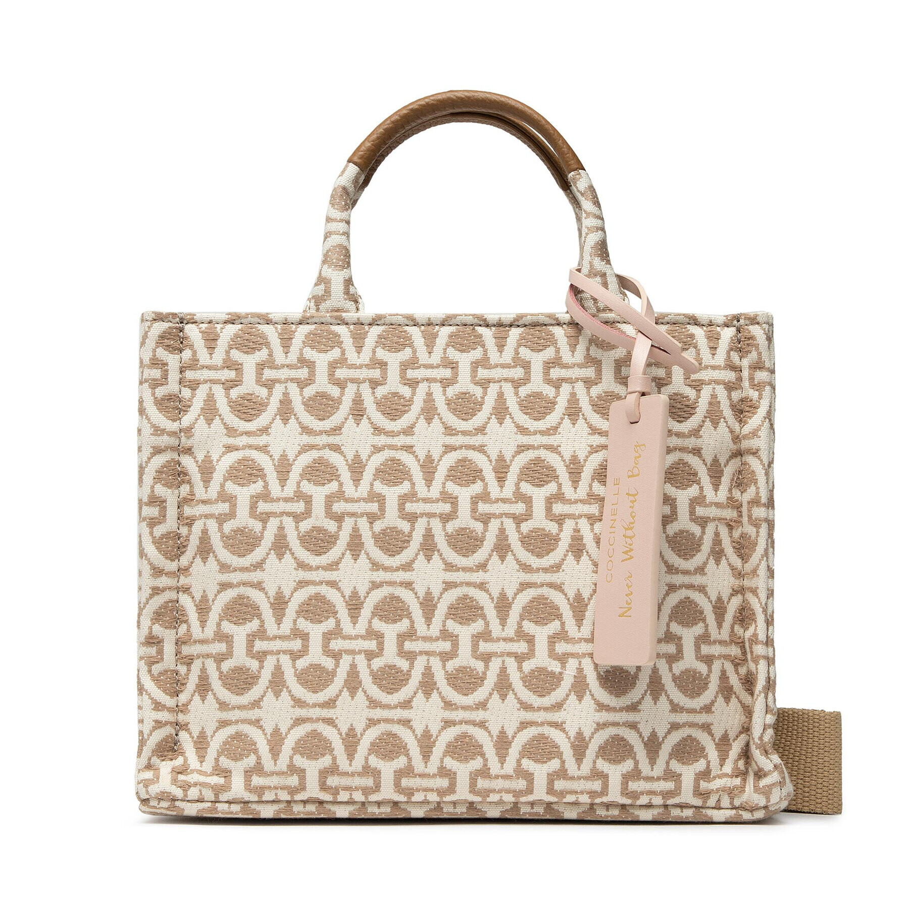 Coccinelle Дамска чанта MBD Never Without Bag Jacquar E1 MBD 18 03 01 Бежов - Pepit.bg