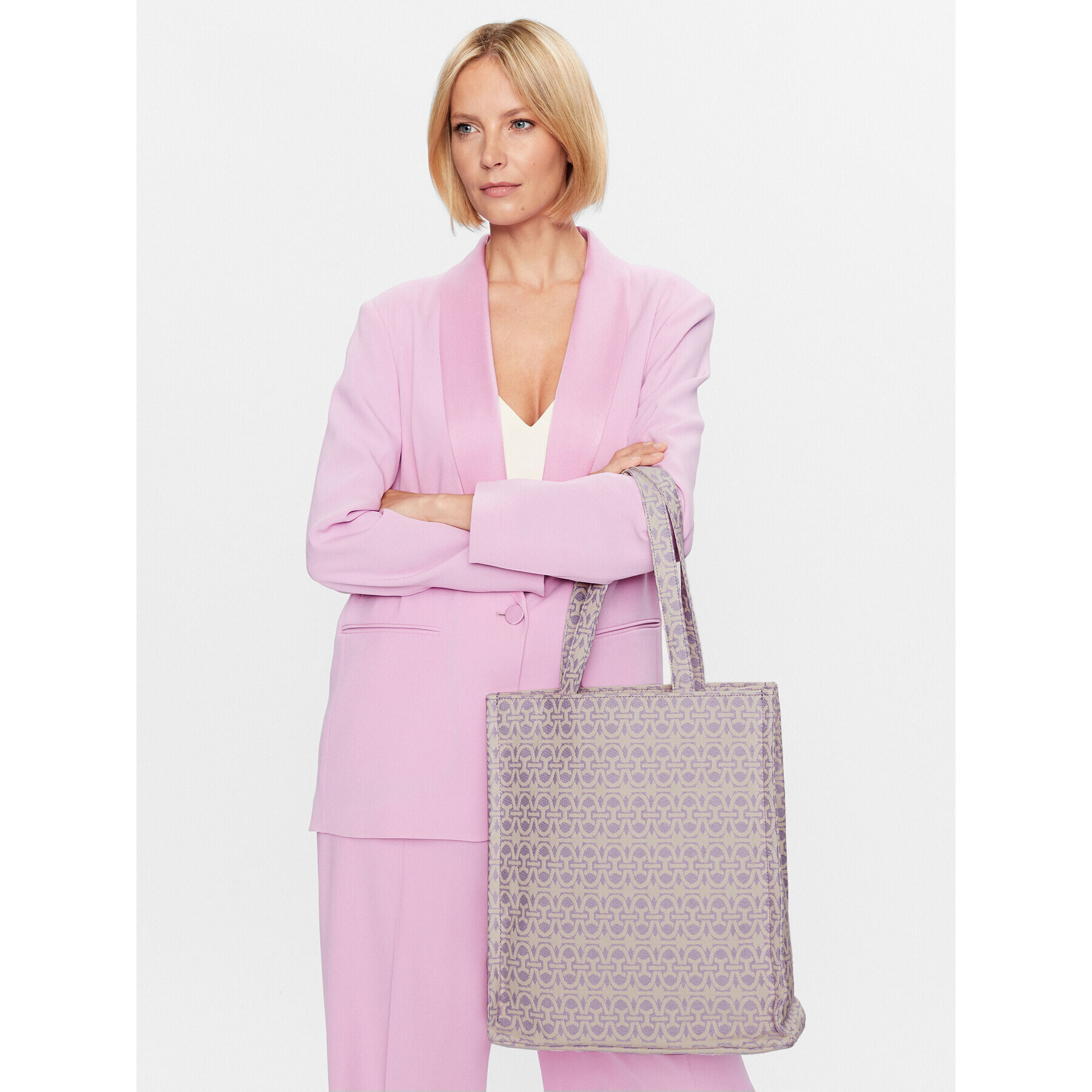 Coccinelle Дамска чанта MBD Never Without Bag Monogra E1 MBD 11 01 01 Виолетов - Pepit.bg