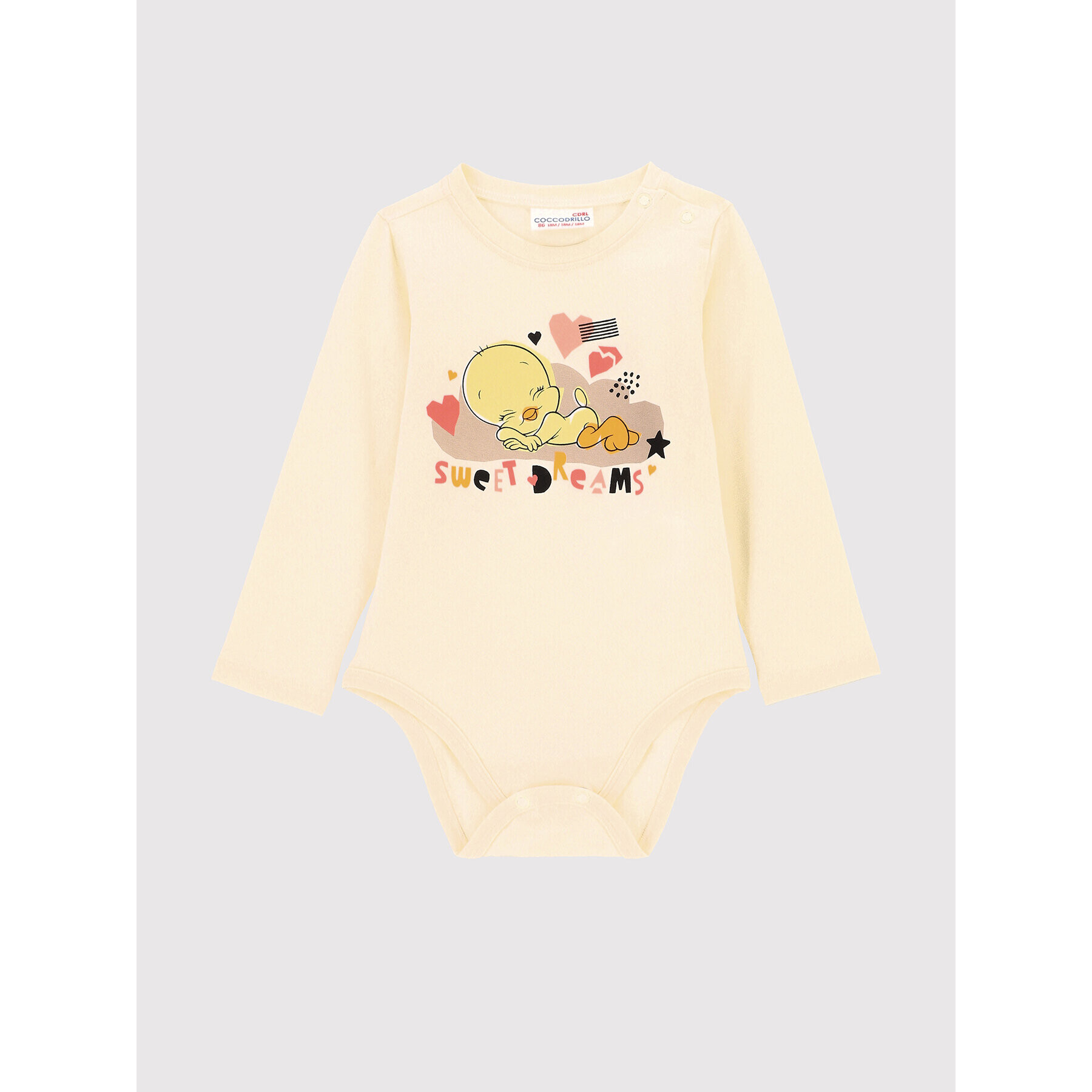 Coccodrillo Боди LOONEY TUNES ZC2112101LIG Бежов Regular Fit - Pepit.bg