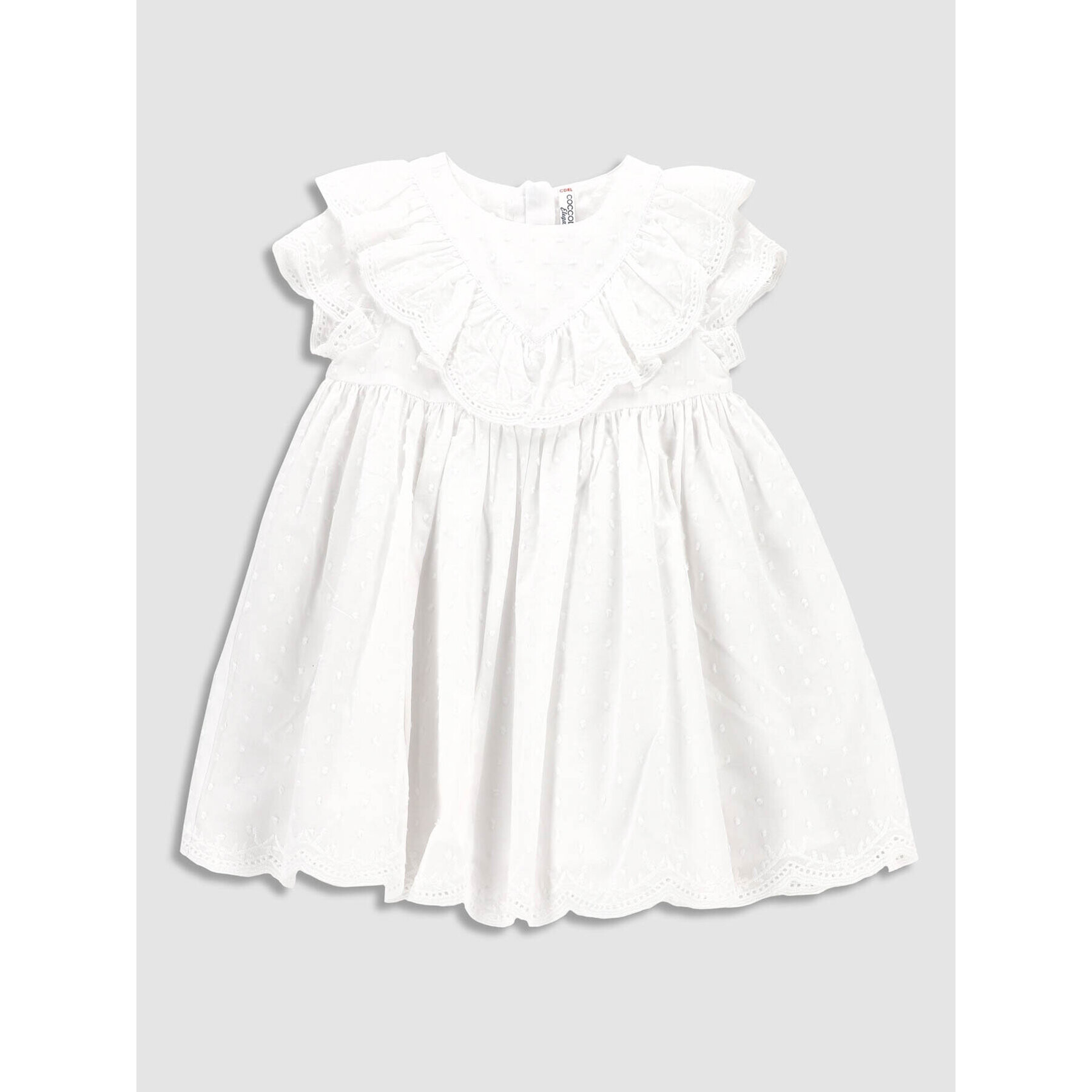 Coccodrillo Ежедневна рокля WC3128202EBG Бял Regular Fit - Pepit.bg