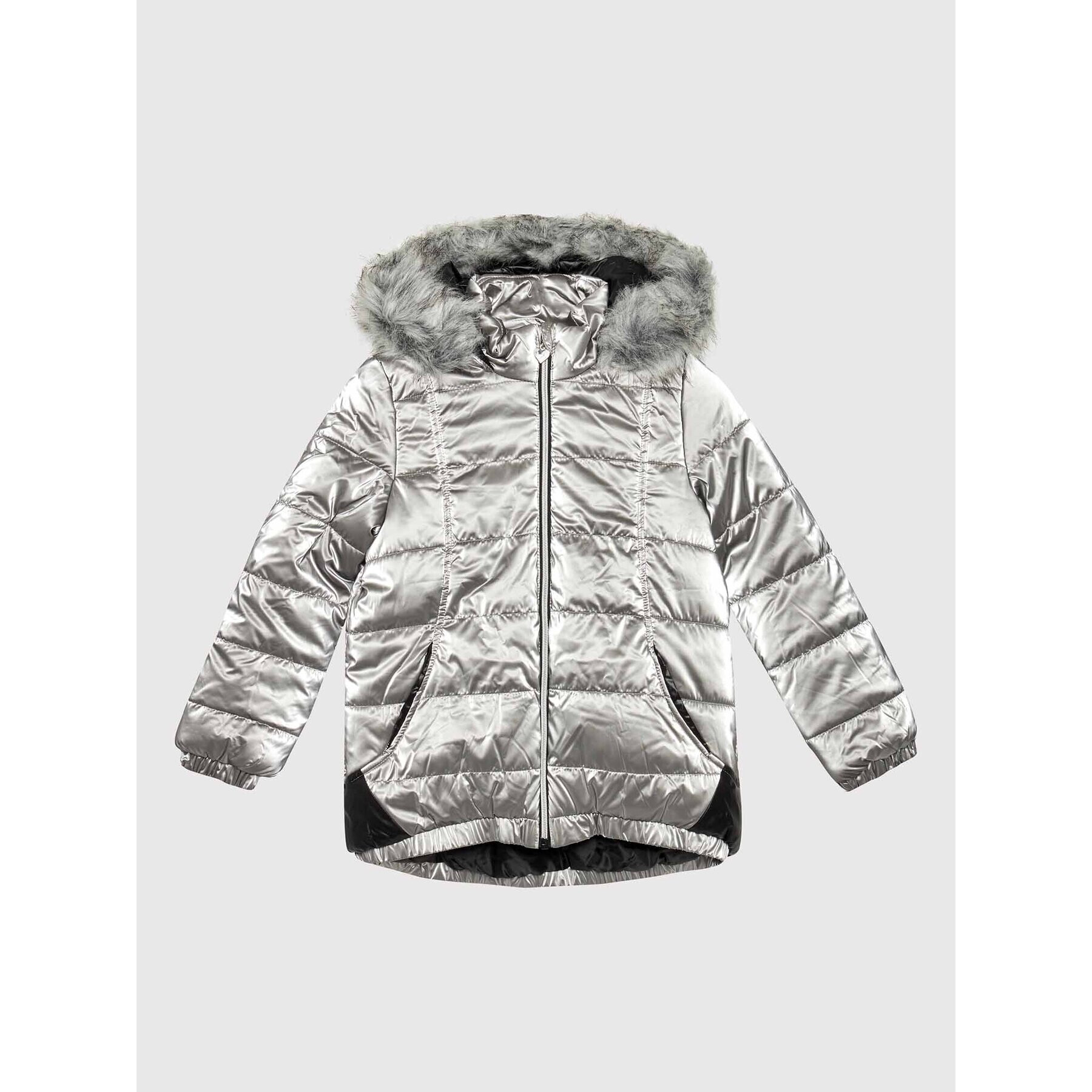 Coccodrillo Пухено яке ZC1152102MEO Сребрист Regular Fit - Pepit.bg