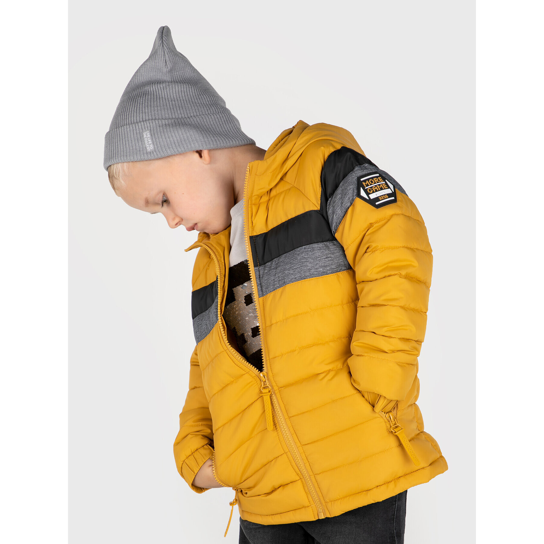 Coccodrillo Пухено яке ZC2152702OBJ Жълт Regular Fit - Pepit.bg