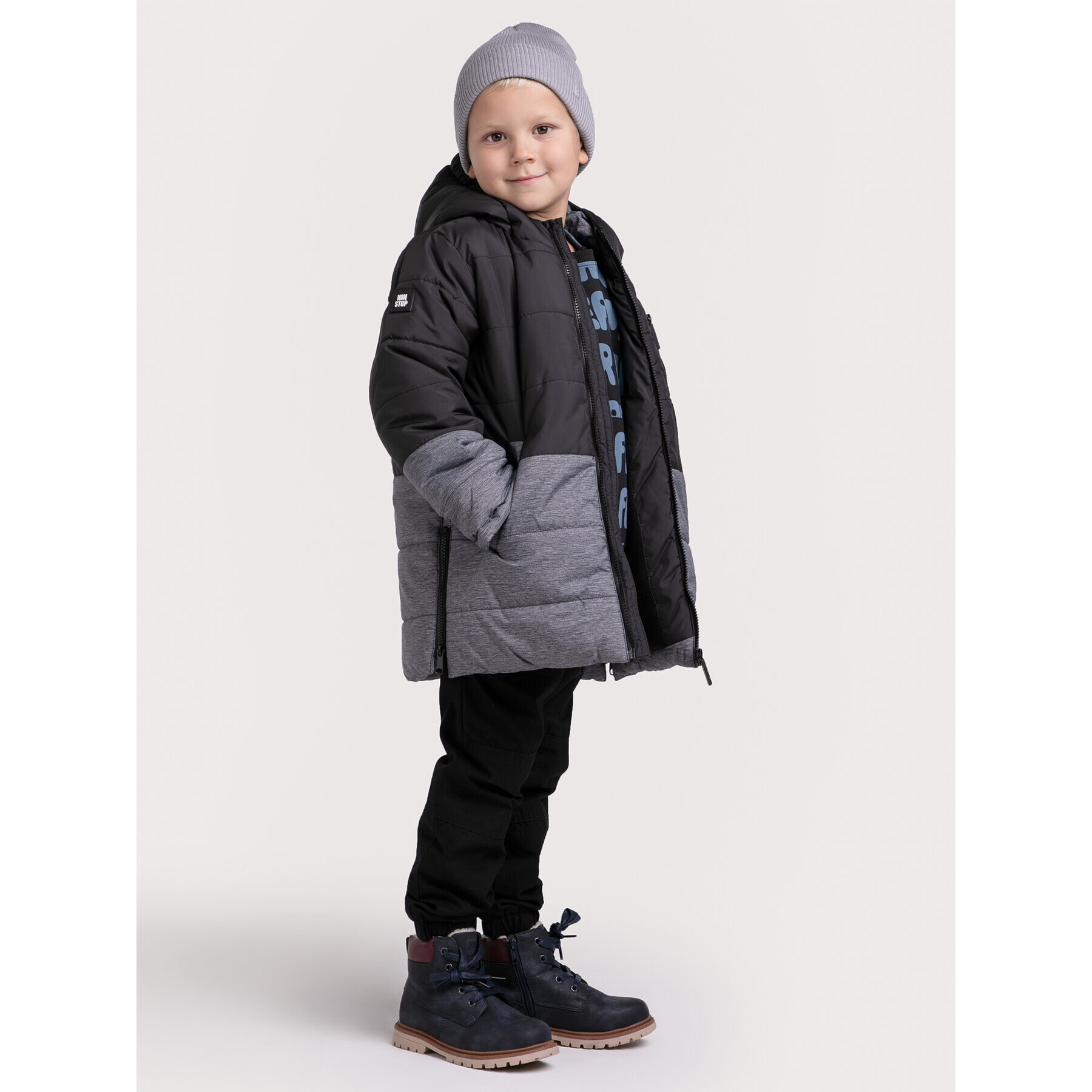 Coccodrillo Пухено яке ZC2151101OBK Черен Regular Fit - Pepit.bg