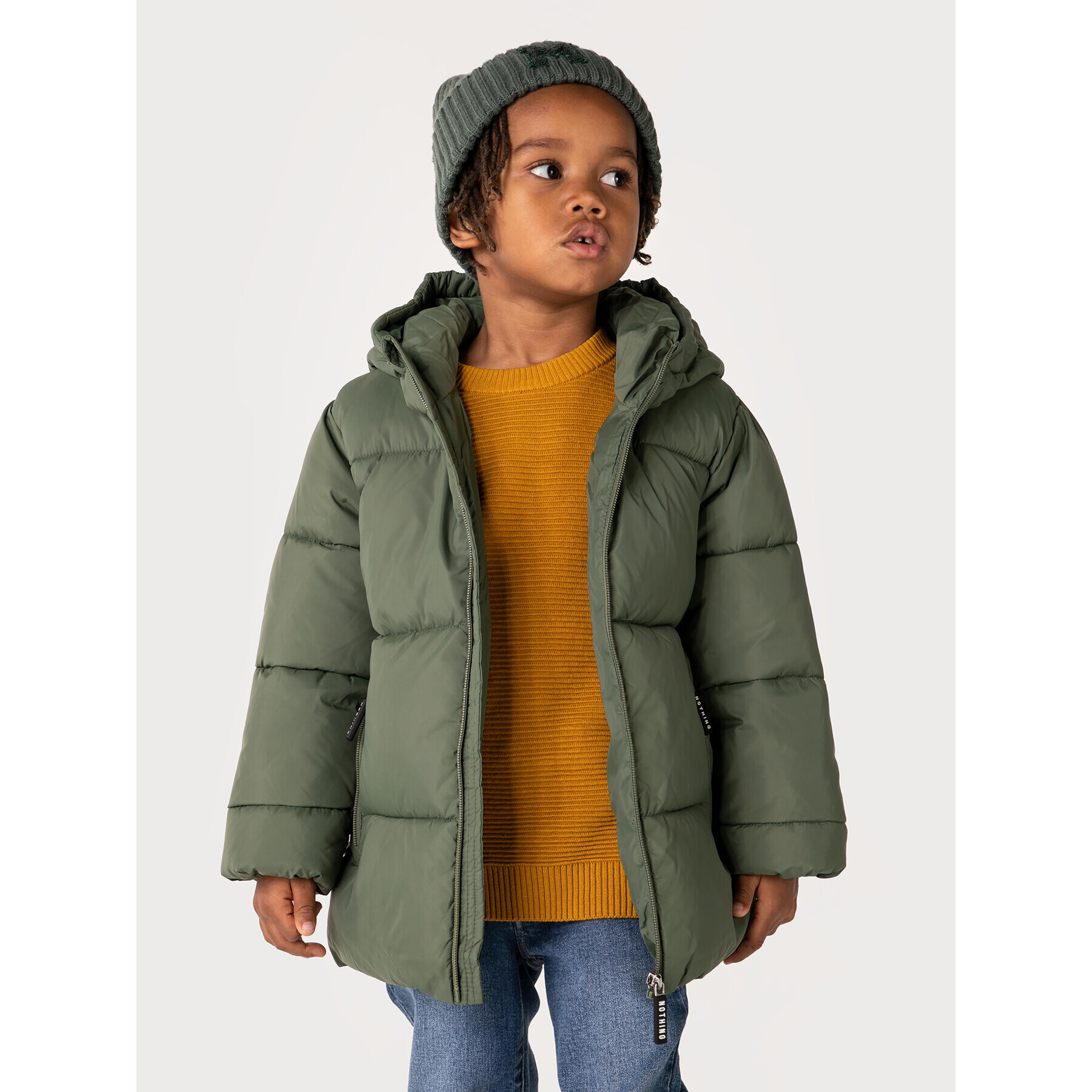 Coccodrillo Пухено яке ZC2152101OBK Зелен Regular Fit - Pepit.bg