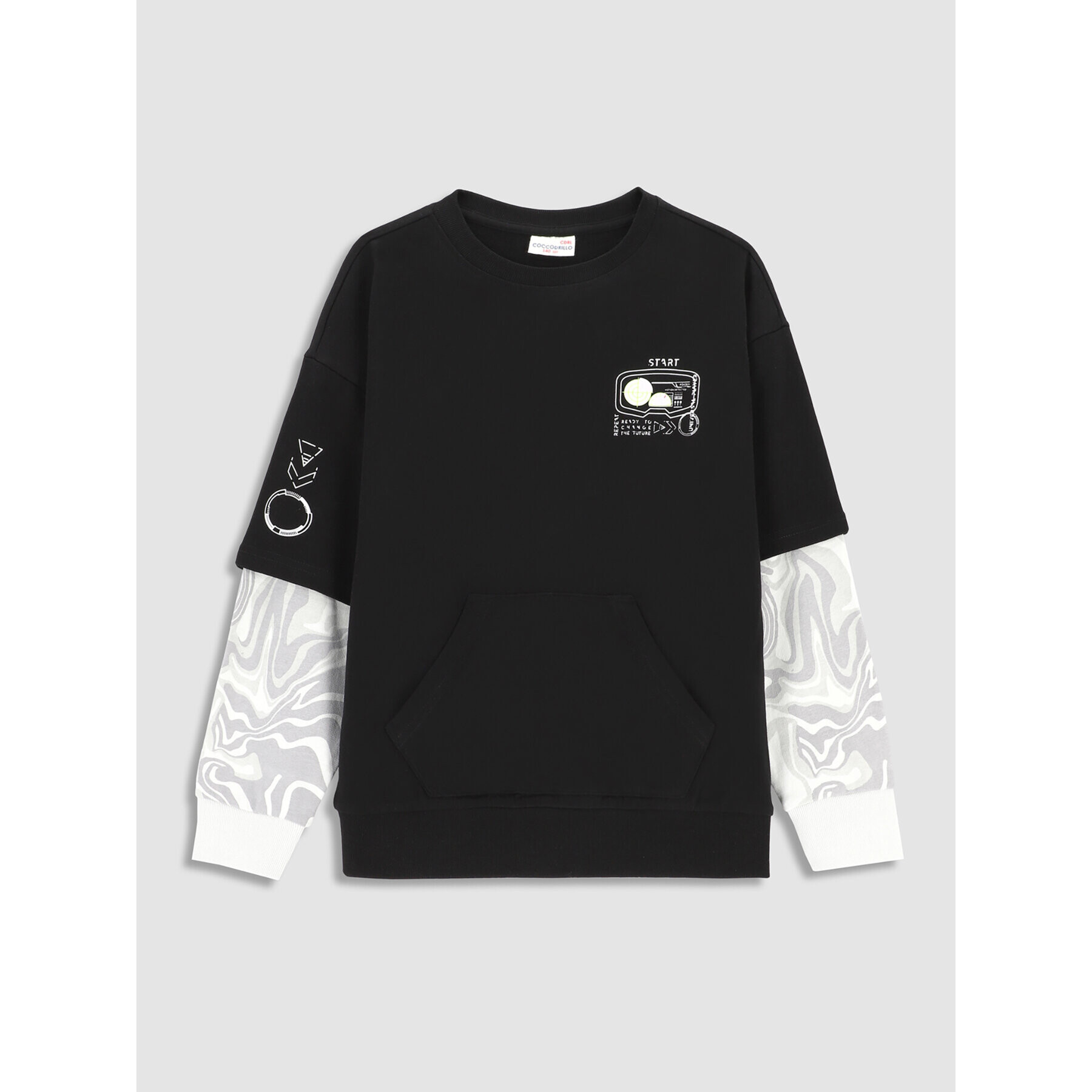 Coccodrillo Суитшърт WC3132101DWJ Черен Regular Fit - Pepit.bg