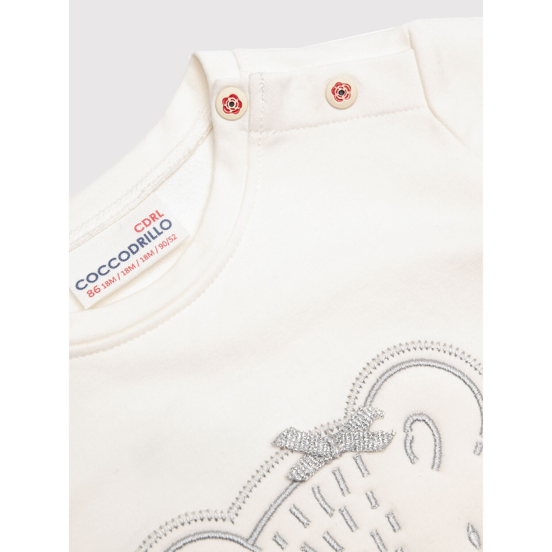 Coccodrillo Суитшърт ZC1132101GOG Бял Regular Fit - Pepit.bg