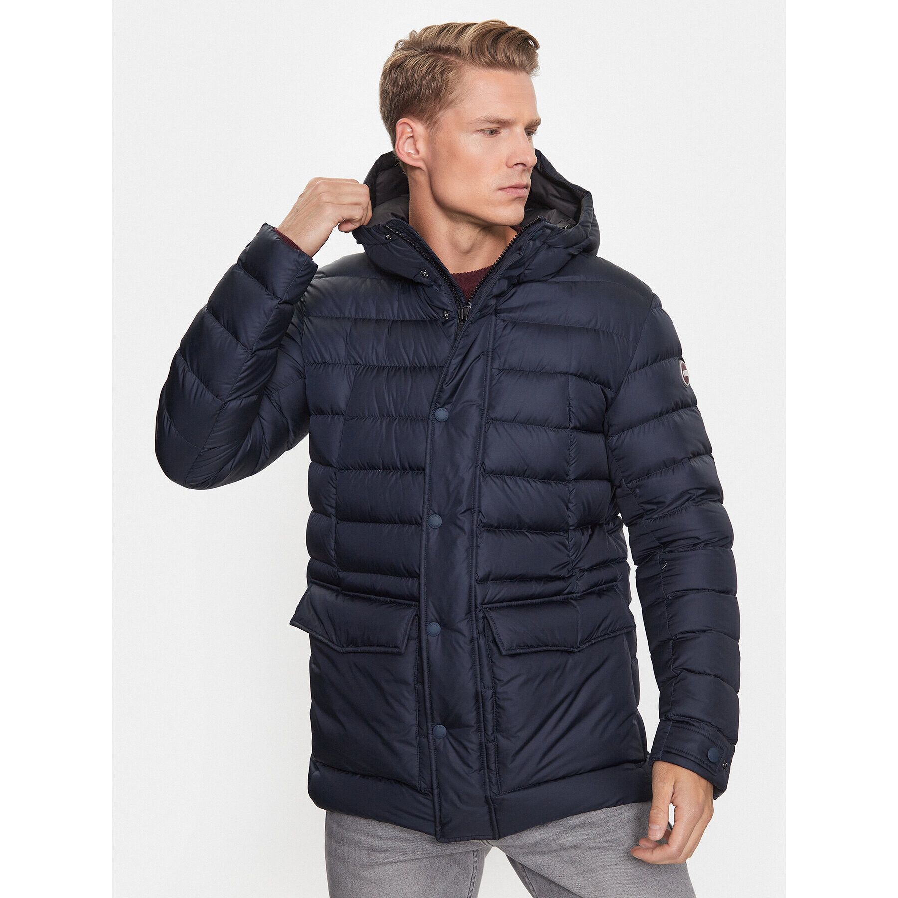 Colmar Пухено яке 1233 9WY Тъмносин Regular Fit - Pepit.bg