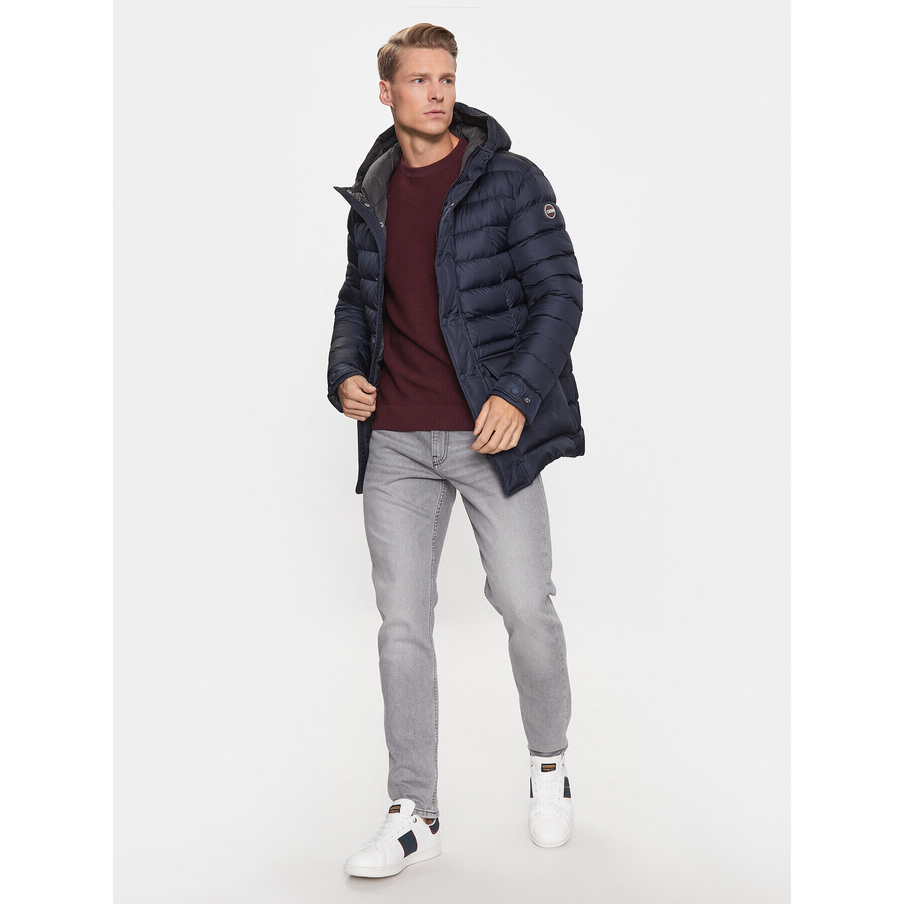 Colmar Пухено яке 1233 9WY Тъмносин Regular Fit - Pepit.bg