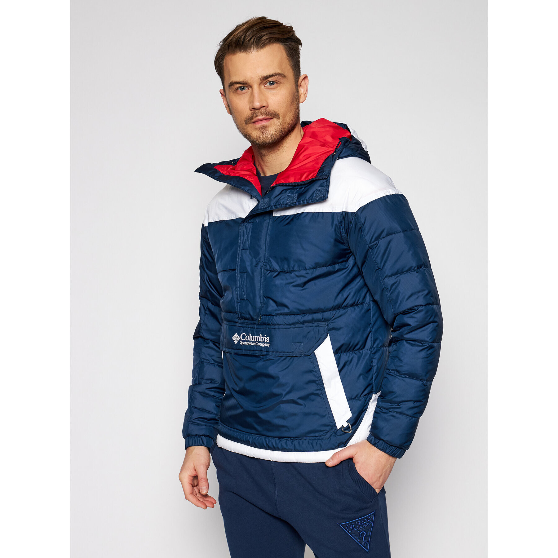 Columbia Анорак Lodge Pullover 1864422 Тъмносин Regular Fit - Pepit.bg