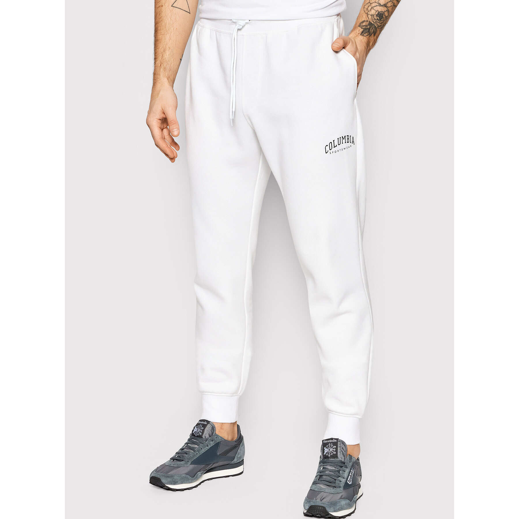 Columbia Долнище анцуг Csc Logo 1911601 Бял Regular Fit - Pepit.bg