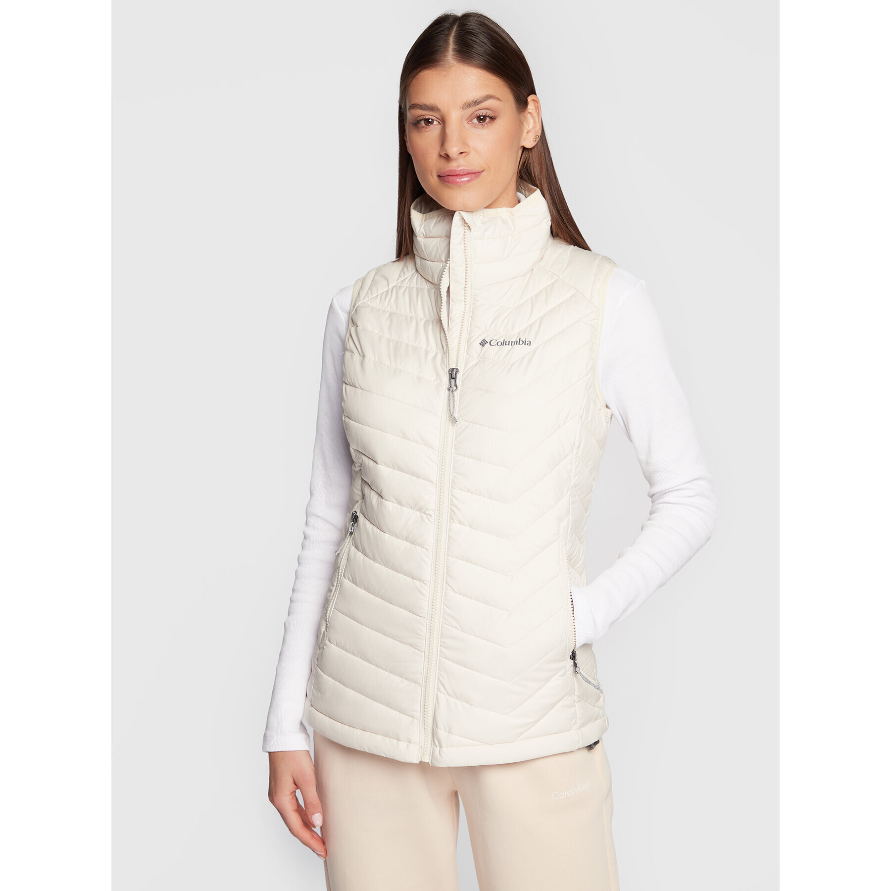 Columbia Елек Powder Lite Vest 1757411 Екрю Regular Fit - Pepit.bg