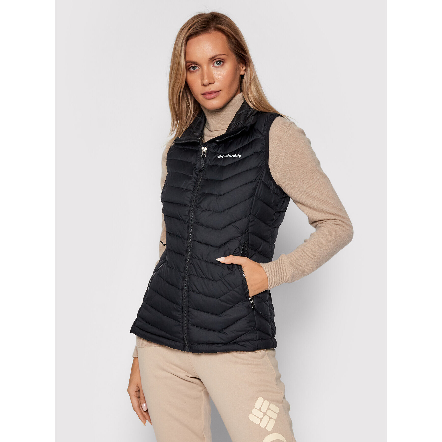 Columbia Елек Powder Lite Vest Черен Regular Fit - Pepit.bg