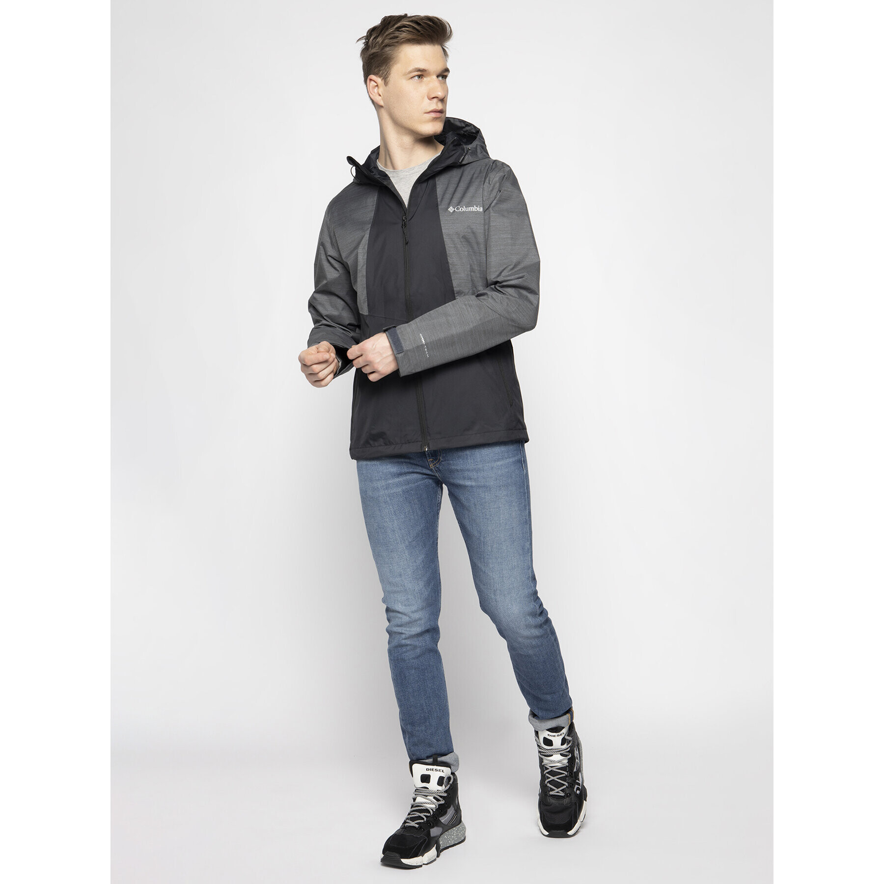 Columbia Яке за дъжд Inner Limits II EO0088 Сив Regular Fit - Pepit.bg