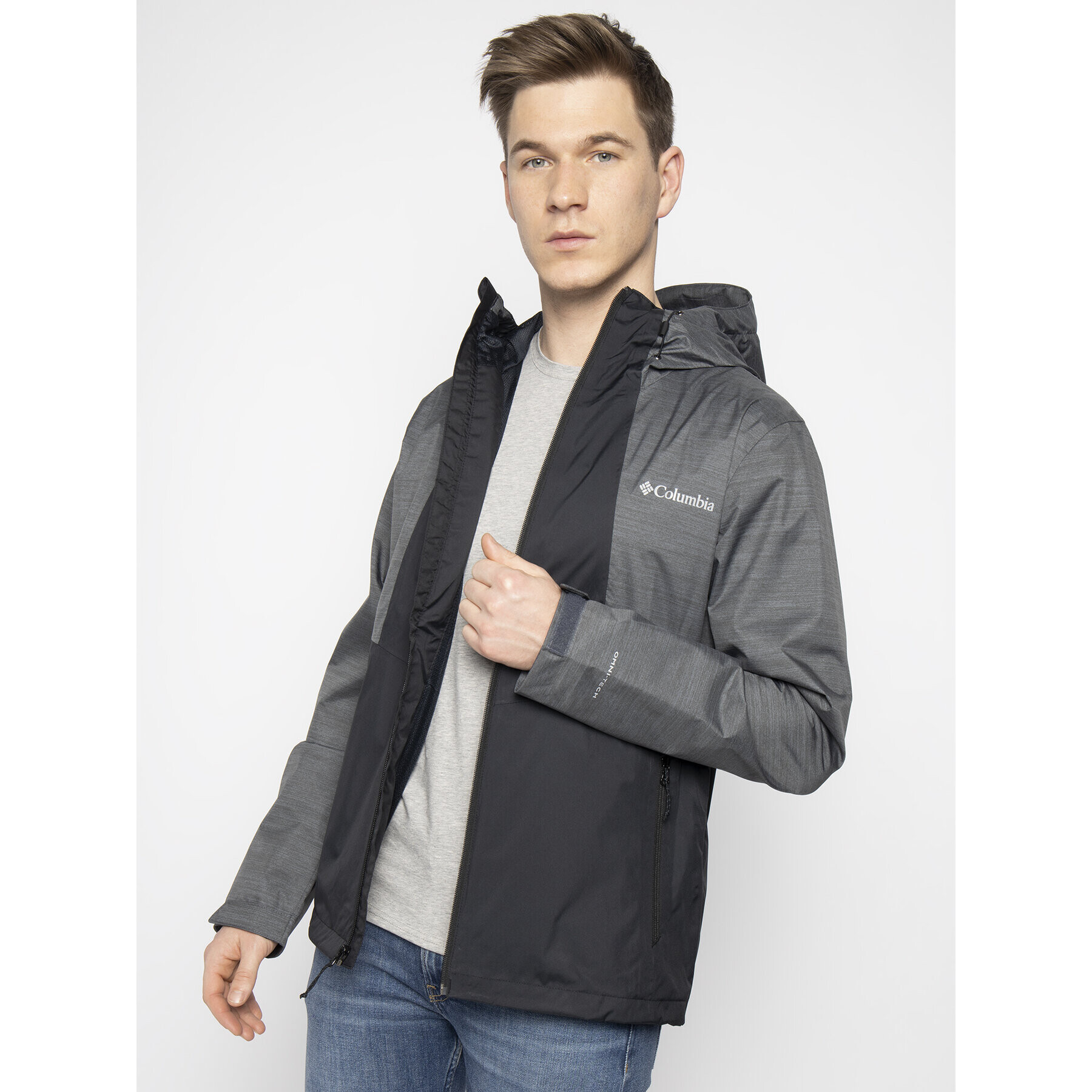 Columbia Яке за дъжд Inner Limits II EO0088 Сив Regular Fit - Pepit.bg