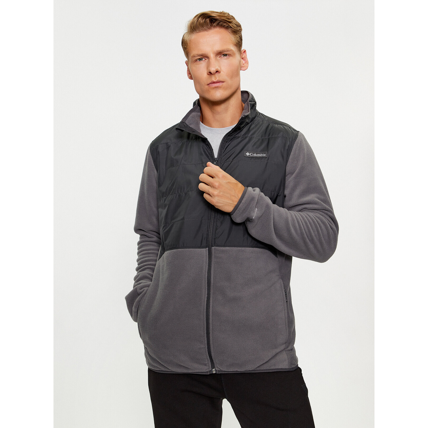 Columbia Полар Basin Butte™ Fleece Full Zip Сив Regular Fit - Pepit.bg