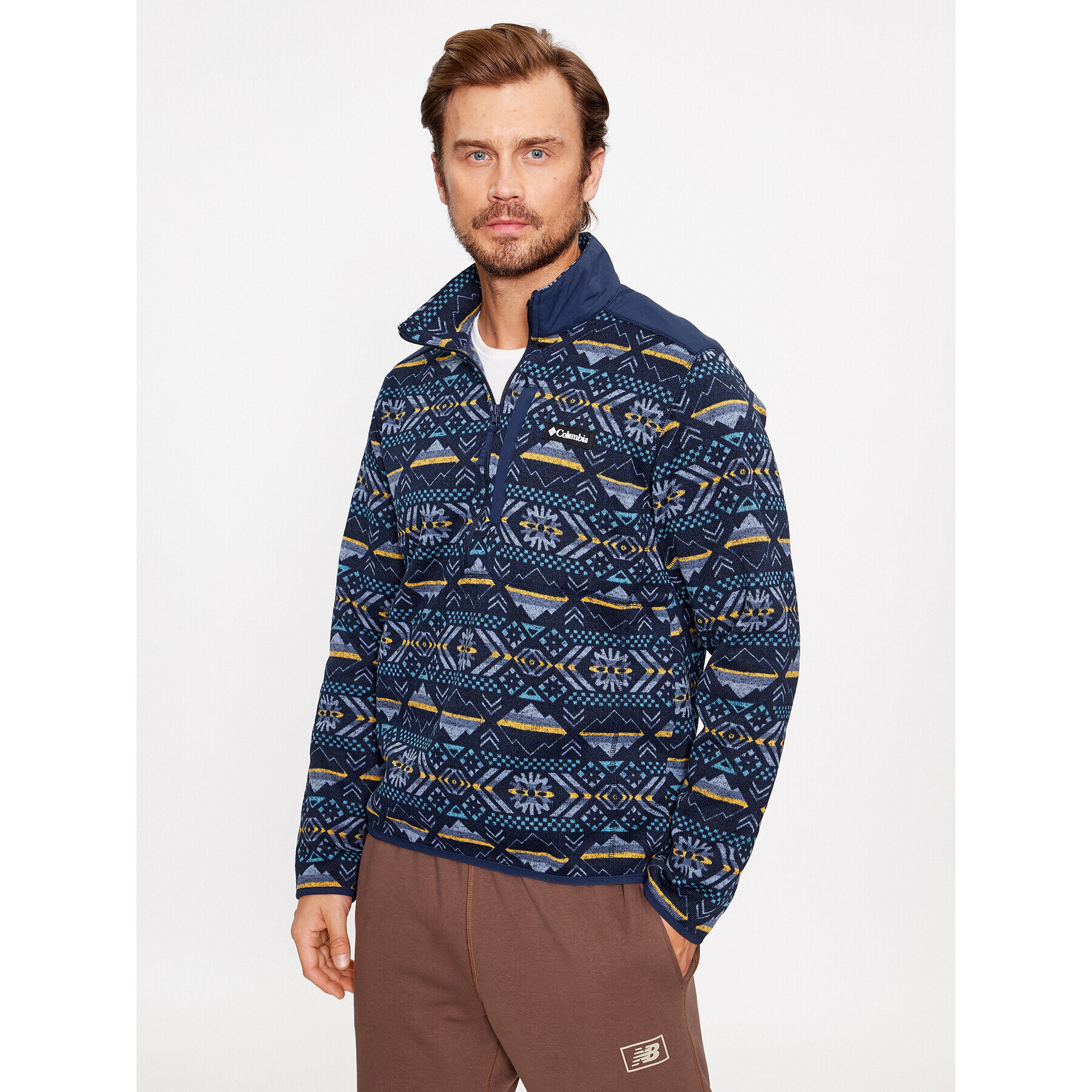 Columbia Полар Sweater Weather™ II Printed Half Zip Син Regular Fit - Pepit.bg