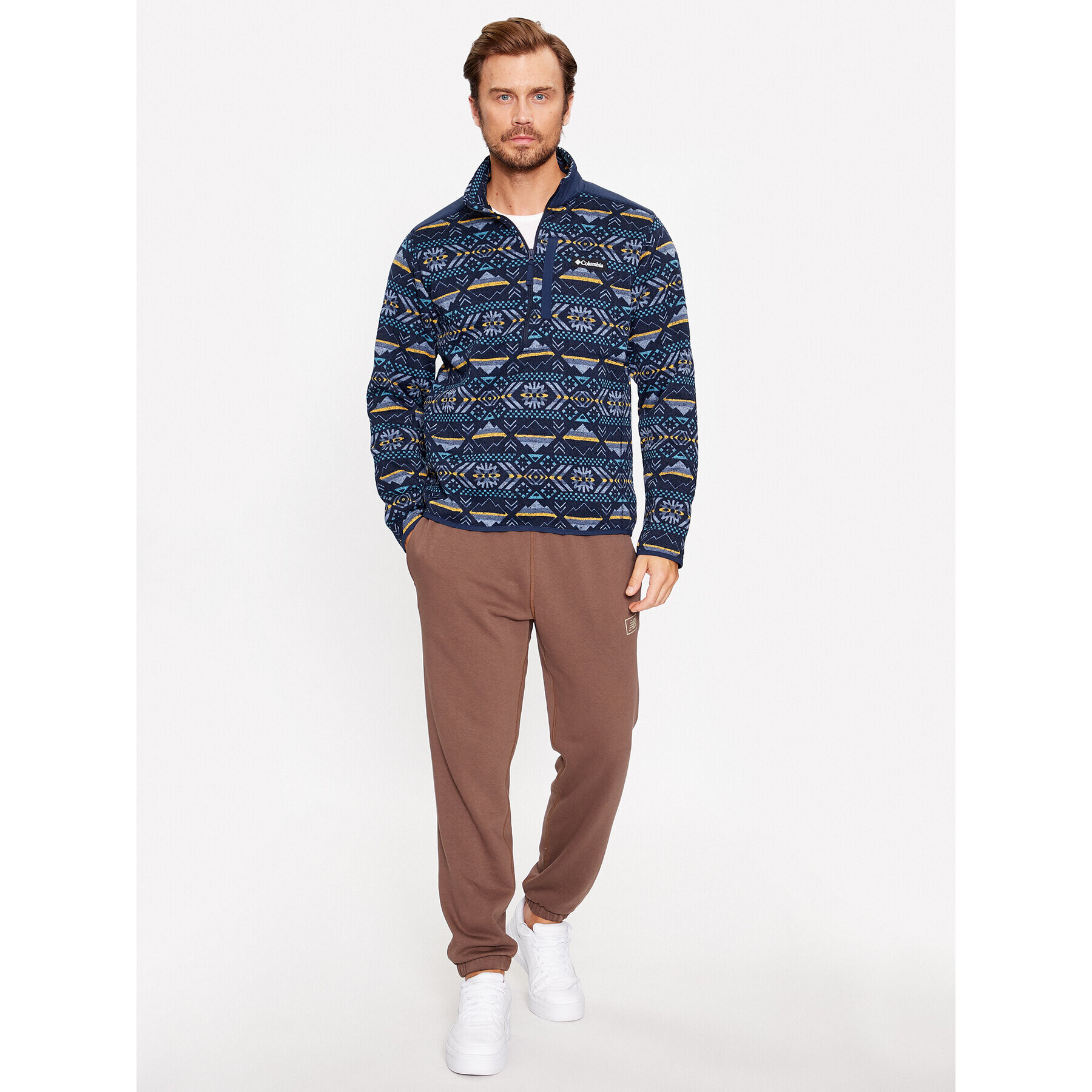 Columbia Полар Sweater Weather™ II Printed Half Zip Син Regular Fit - Pepit.bg