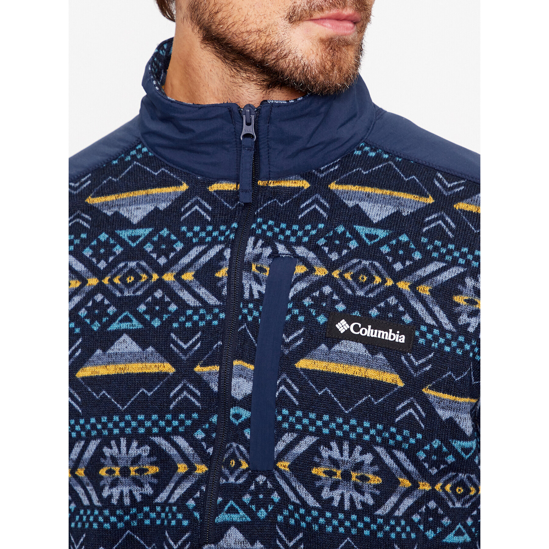 Columbia Полар Sweater Weather™ II Printed Half Zip Син Regular Fit - Pepit.bg