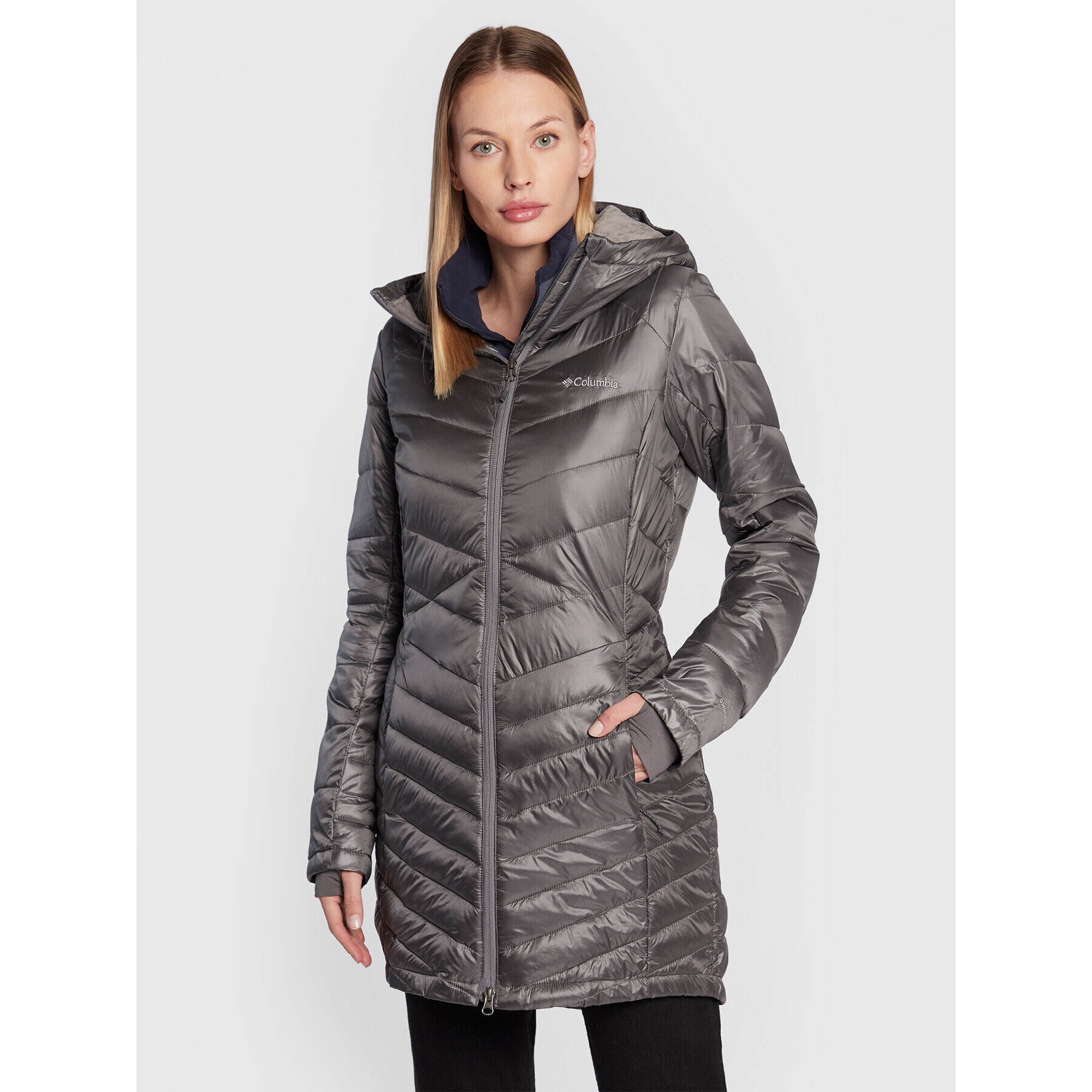 Columbia Пухено яке Joy Peak 1982661 Сив Regular Fit - Pepit.bg