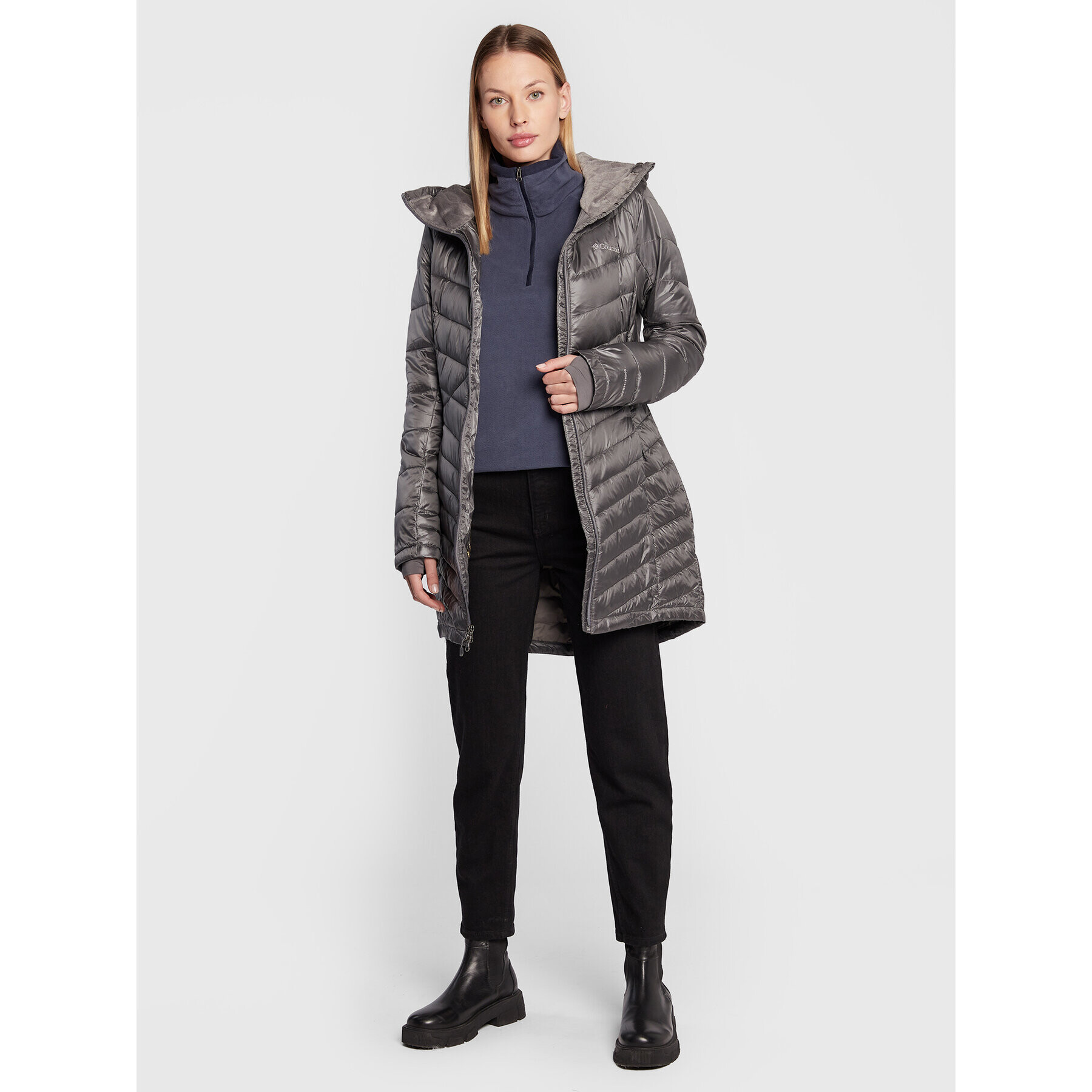 Columbia Пухено яке Joy Peak 1982661 Сив Regular Fit - Pepit.bg