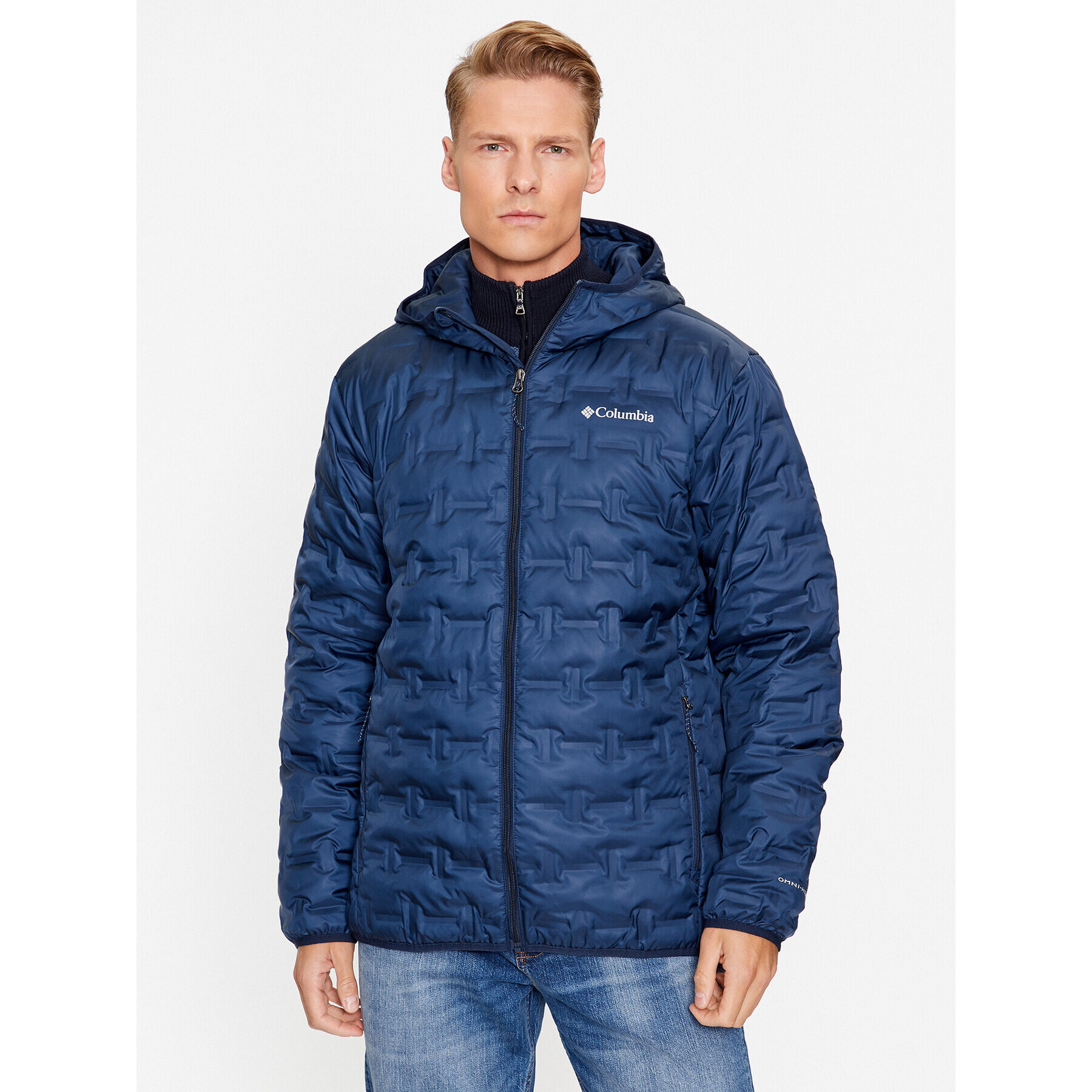 Columbia Пухено яке Delta Ridge™ Down Hooded Jacket Син Regular Fit - Pepit.bg