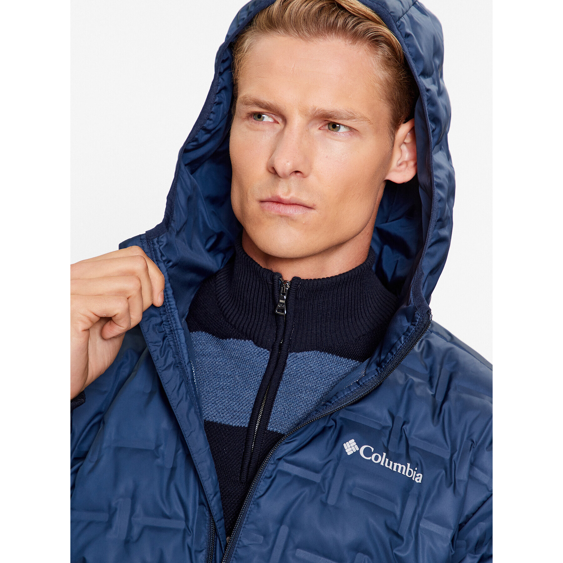 Columbia Пухено яке Delta Ridge™ Down Hooded Jacket Син Regular Fit - Pepit.bg