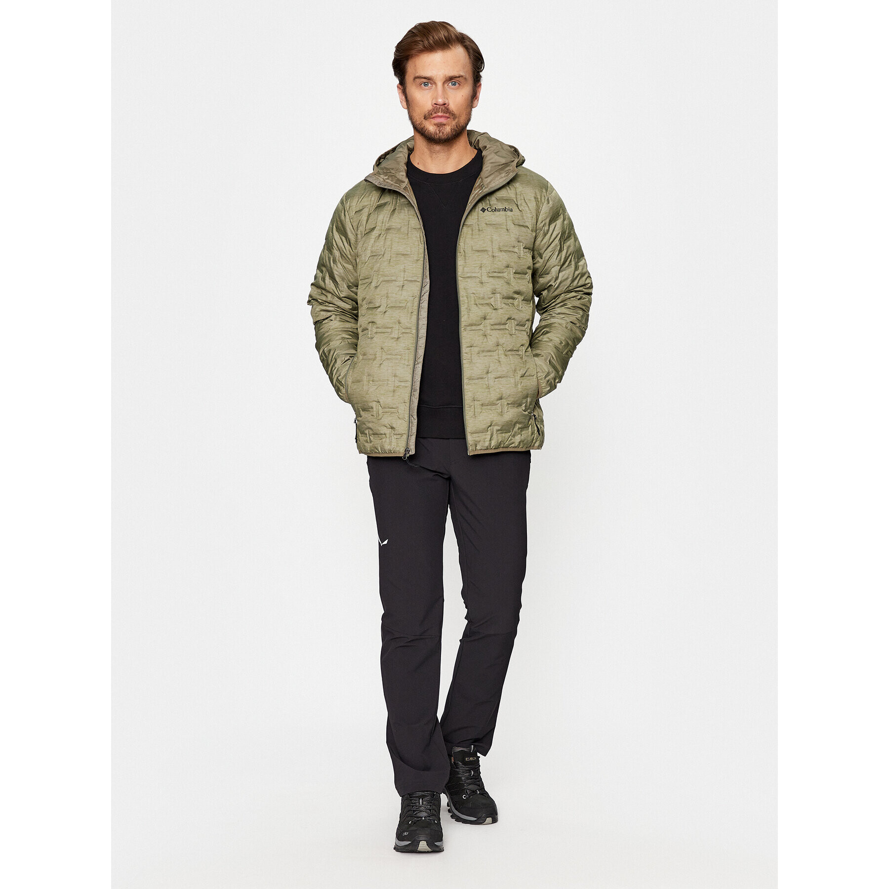 Columbia Пухено яке Delta Ridge™ Down Hooded Jacket Зелен Regular Fit - Pepit.bg