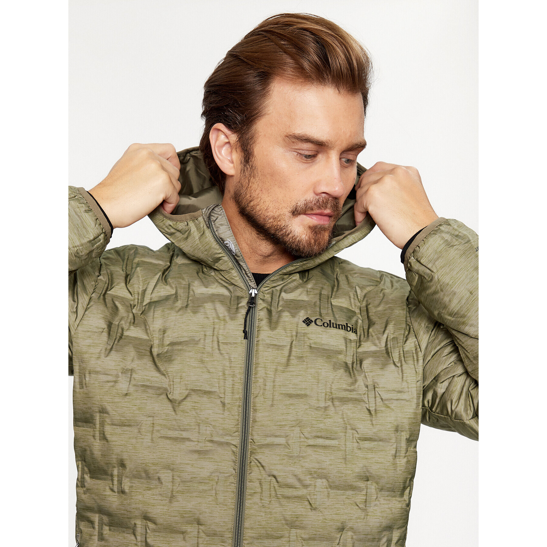 Columbia Пухено яке Delta Ridge™ Down Hooded Jacket Зелен Regular Fit - Pepit.bg