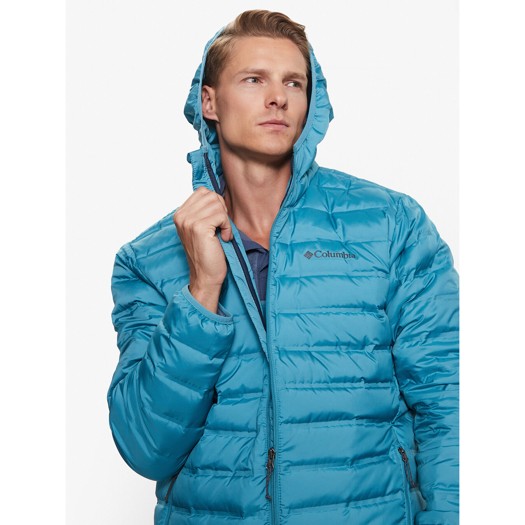 Columbia Пухено яке Lake 22™ Down Hooded Jacket Син Regular Fit - Pepit.bg