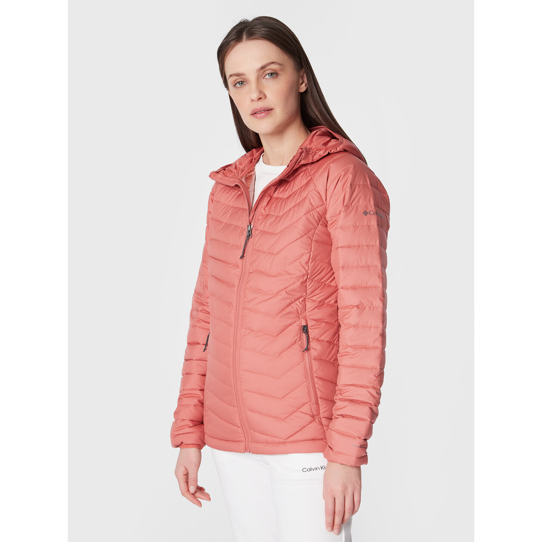 Columbia Пухено яке Powder Lite 1699071 Розов Active Fit - Pepit.bg