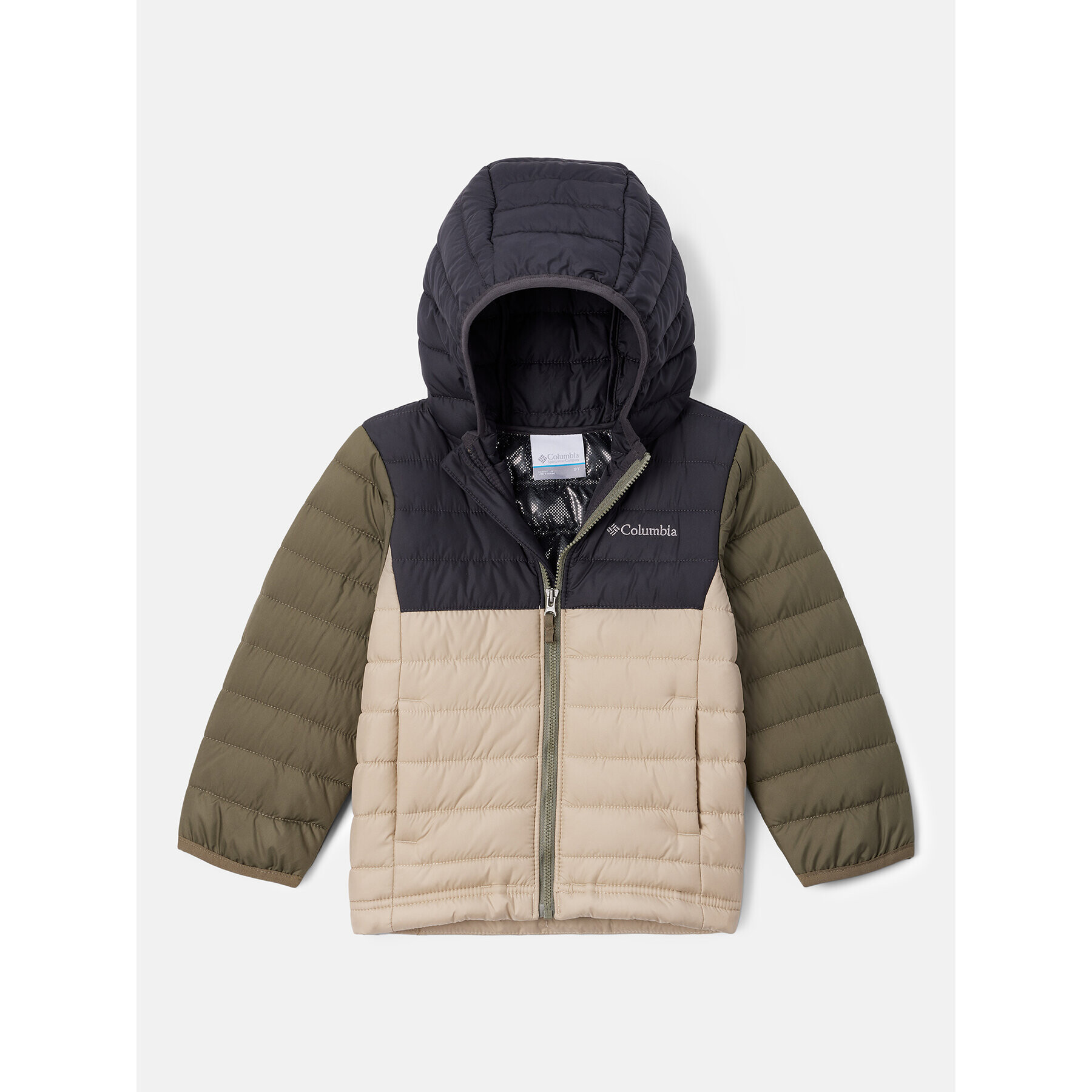 Columbia Пухено яке Powder Lite™ Boys Hooded Jacket Кафяв Regular Fit - Pepit.bg