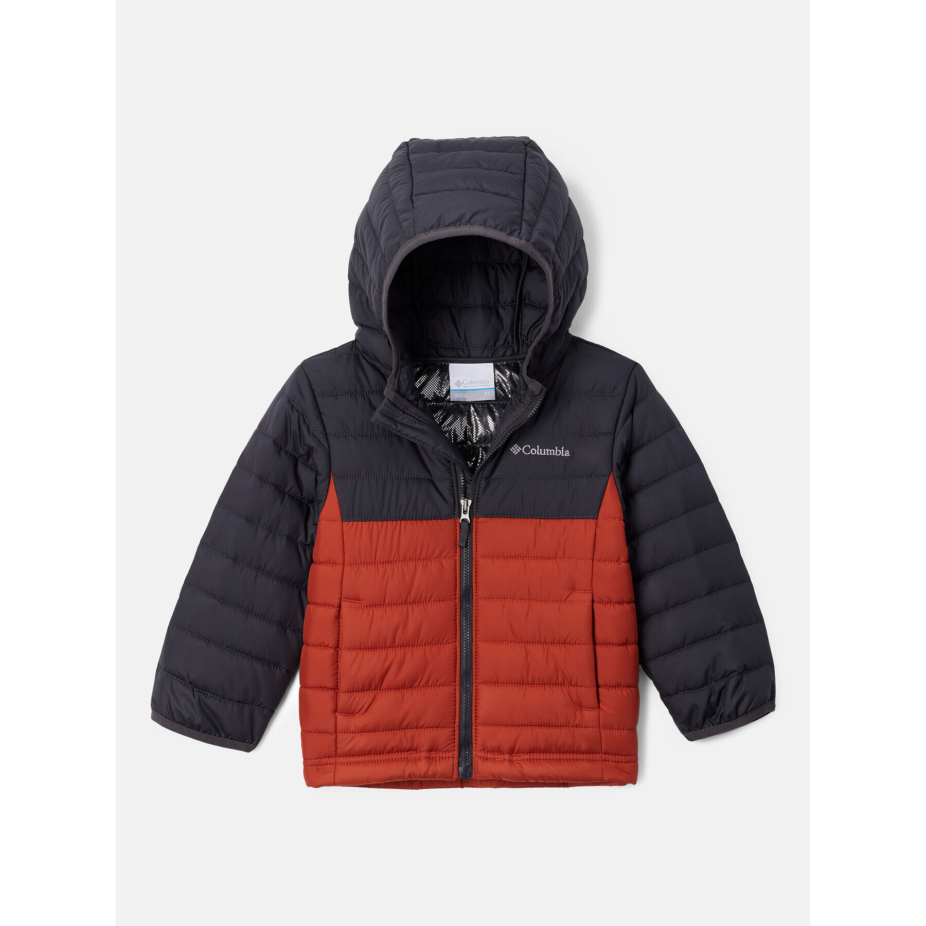 Columbia Пухено яке Powder Lite™ Boys Hooded Jacket Оранжев Regular Fit - Pepit.bg