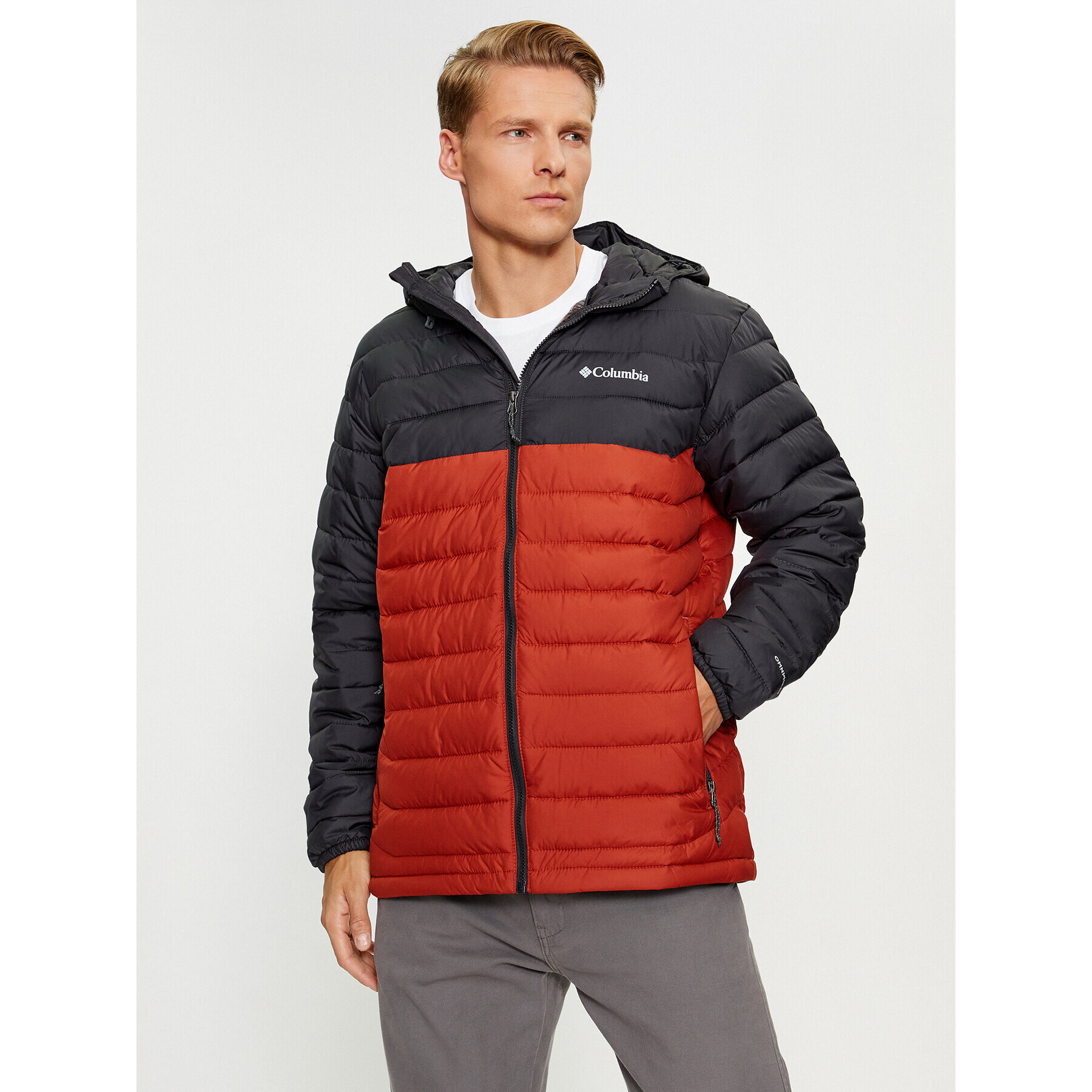 Columbia Пухено яке Powder Lite™ Hooded Jacket Оранжев Regular Fit - Pepit.bg