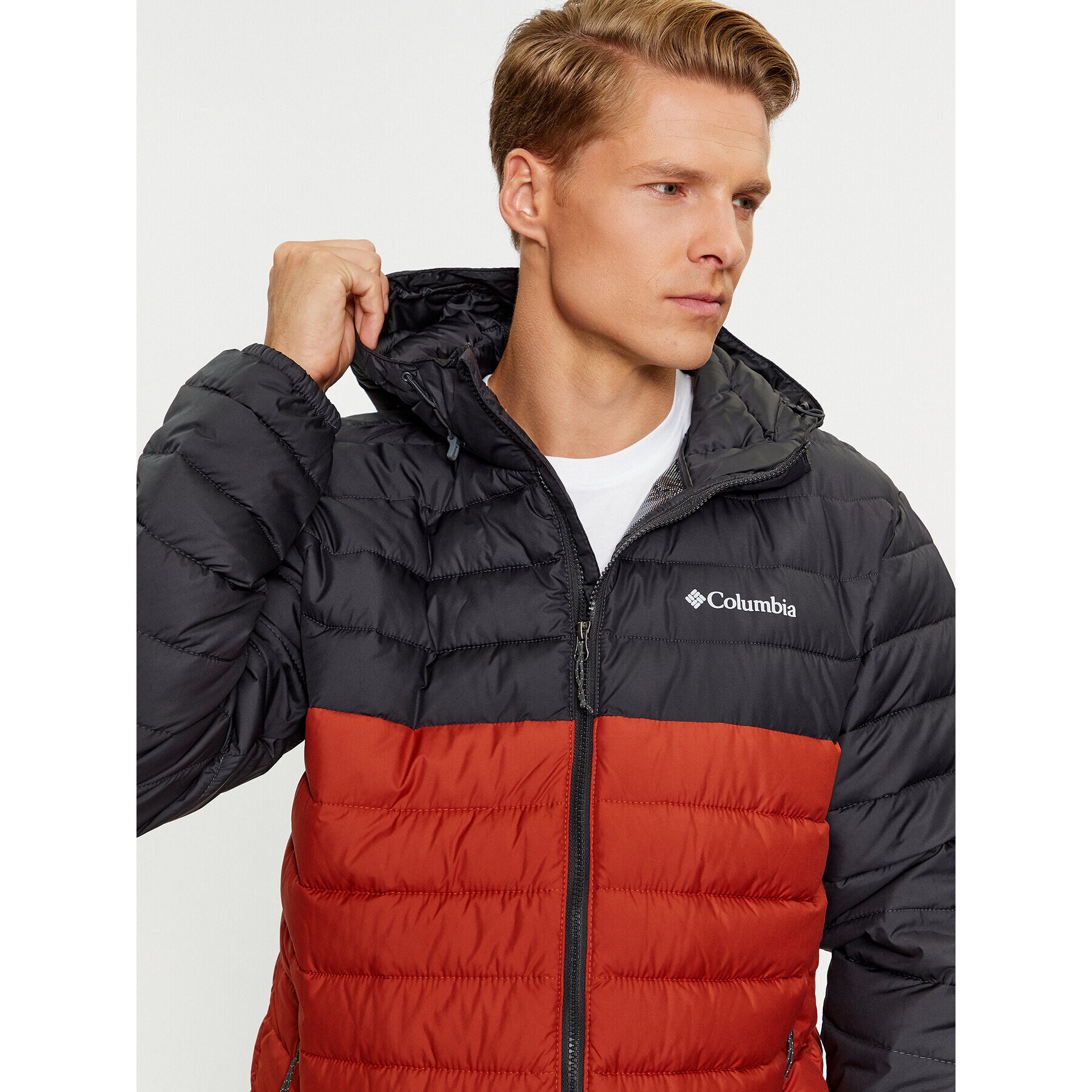 Columbia Пухено яке Powder Lite™ Hooded Jacket Оранжев Regular Fit - Pepit.bg