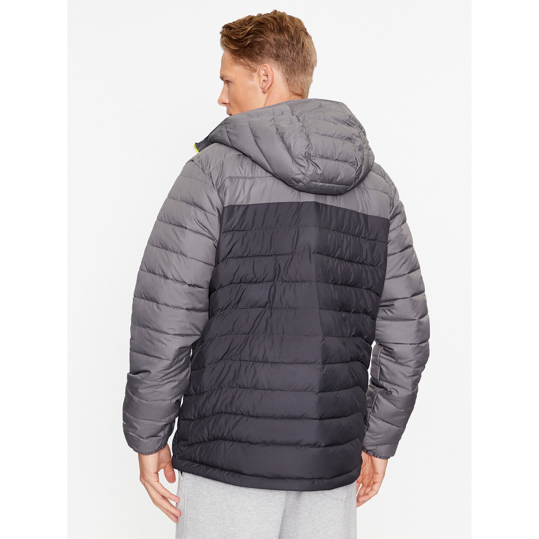 Columbia Пухено яке Powder Lite™ Hooded Jacket Сив Regular Fit - Pepit.bg