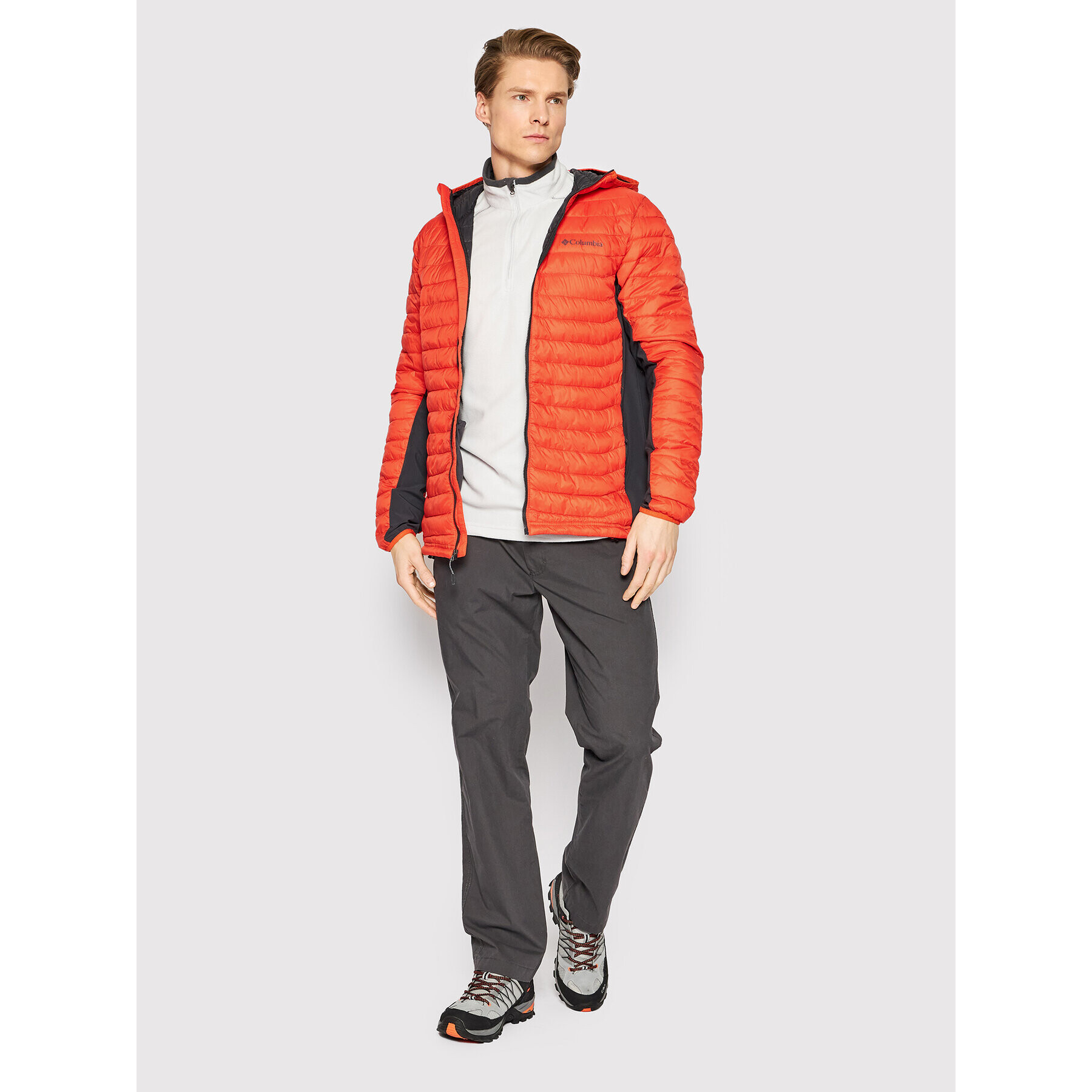 Columbia Пухено яке Powder Pass 1773271 Червен Regular Fit - Pepit.bg