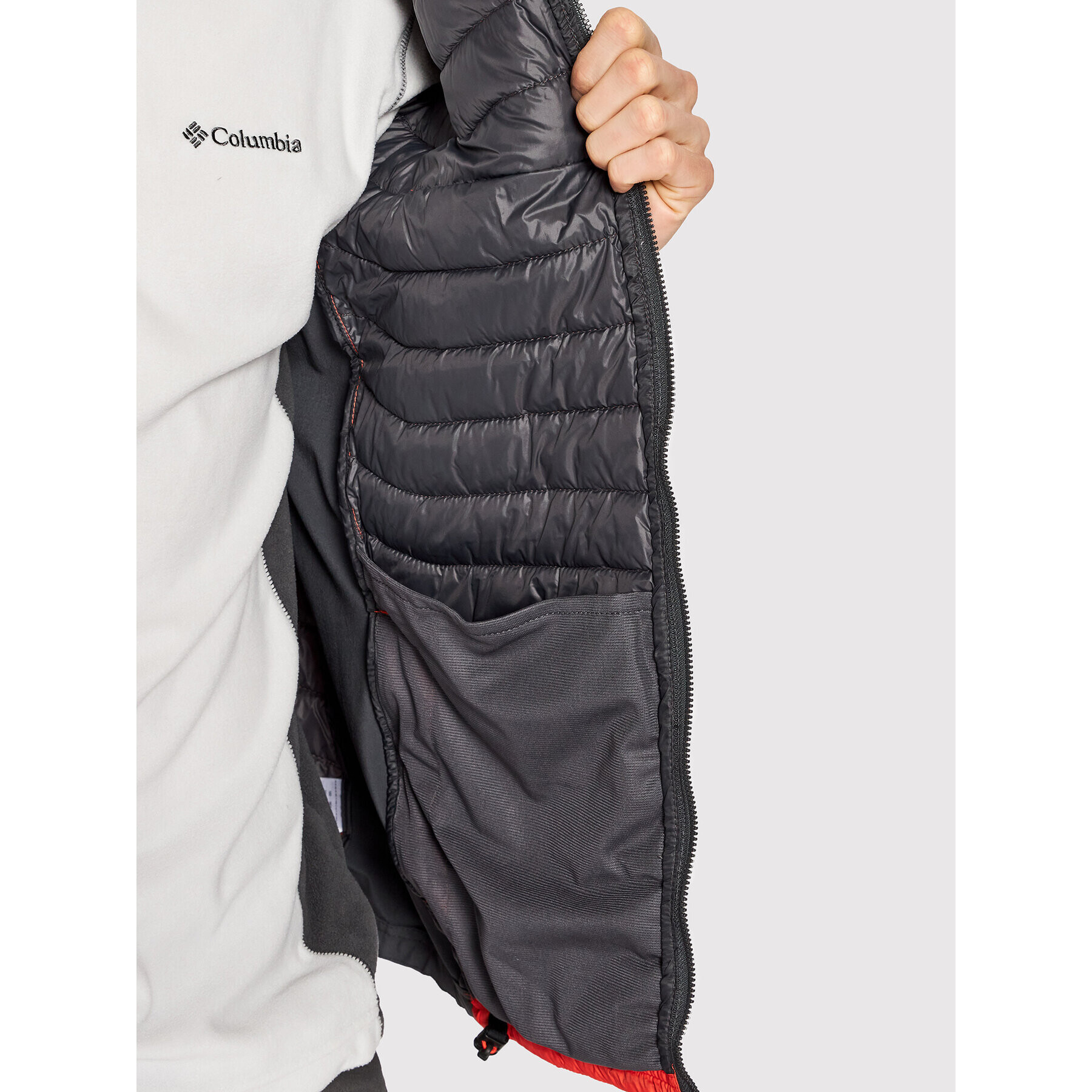Columbia Пухено яке Powder Pass 1773271 Червен Regular Fit - Pepit.bg