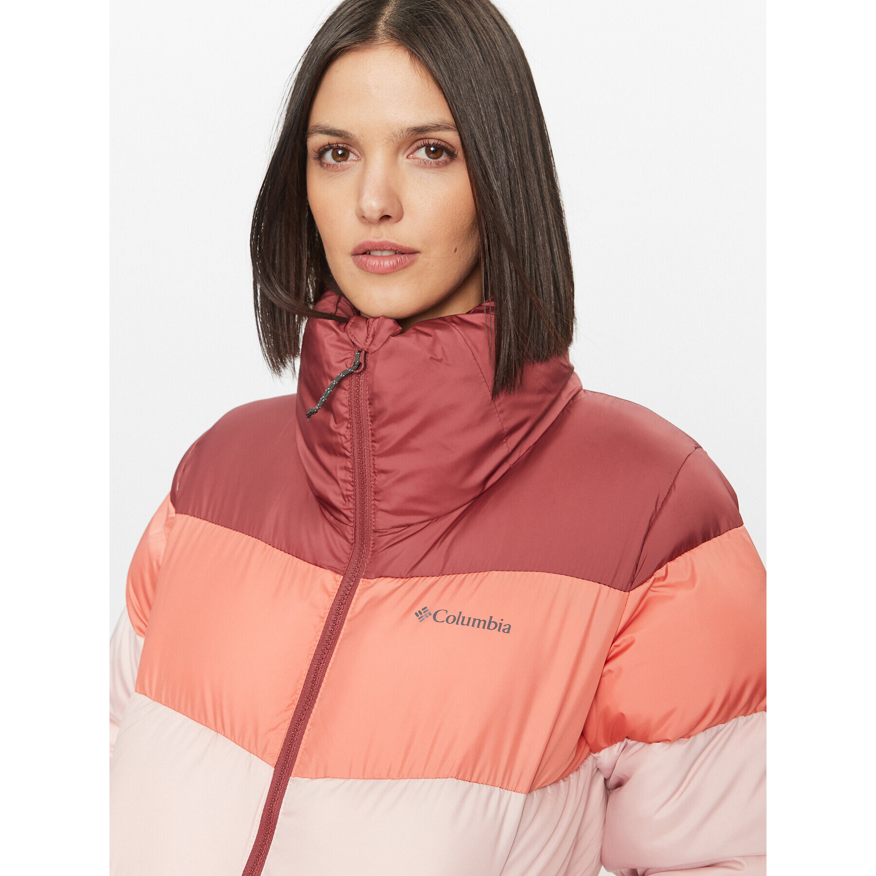 Columbia Пухено яке Puffect™ Color Blocked Jacket Червен Regular Fit - Pepit.bg