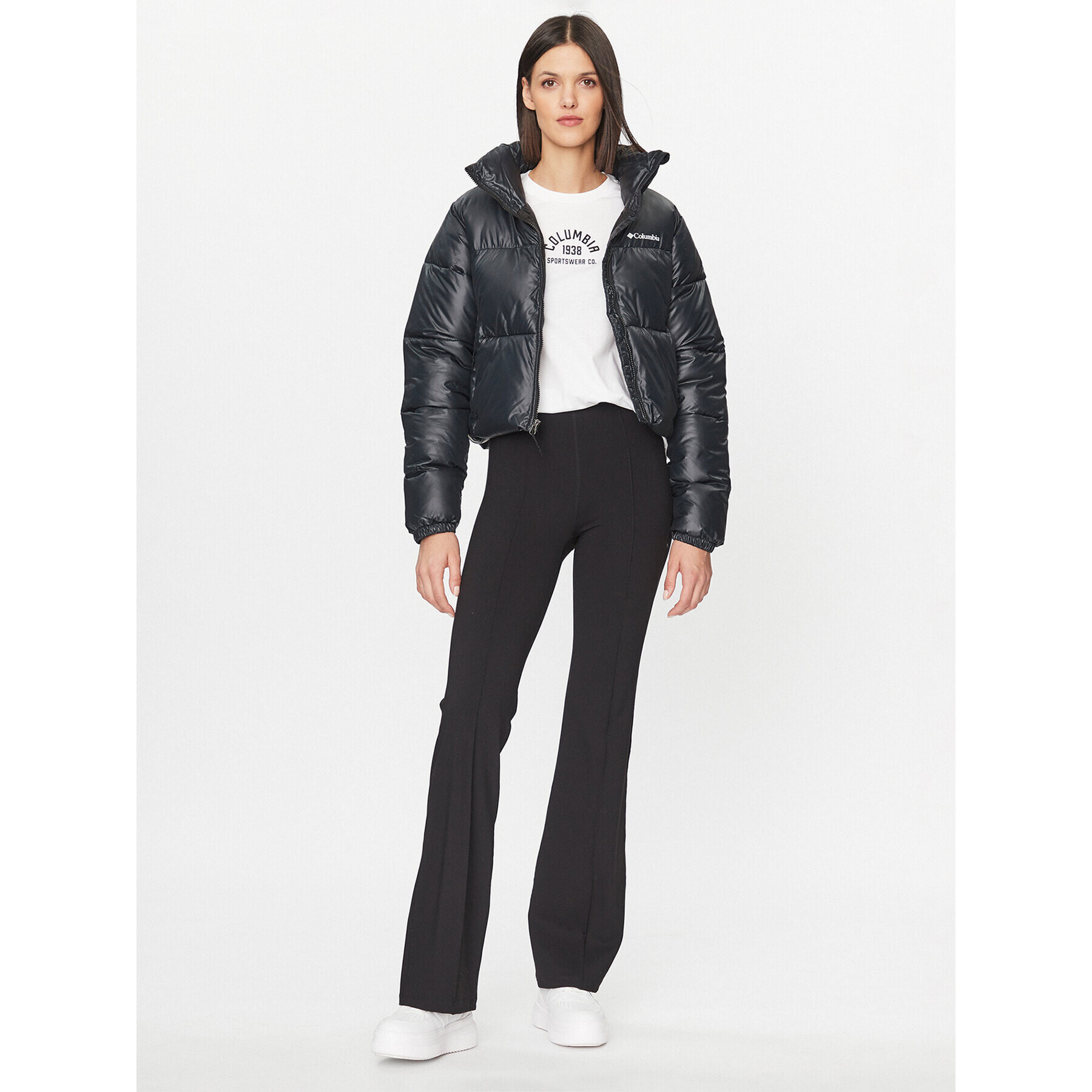 Columbia Пухено яке Puffect™ Cropped Jacket Черен Regular Fit - Pepit.bg