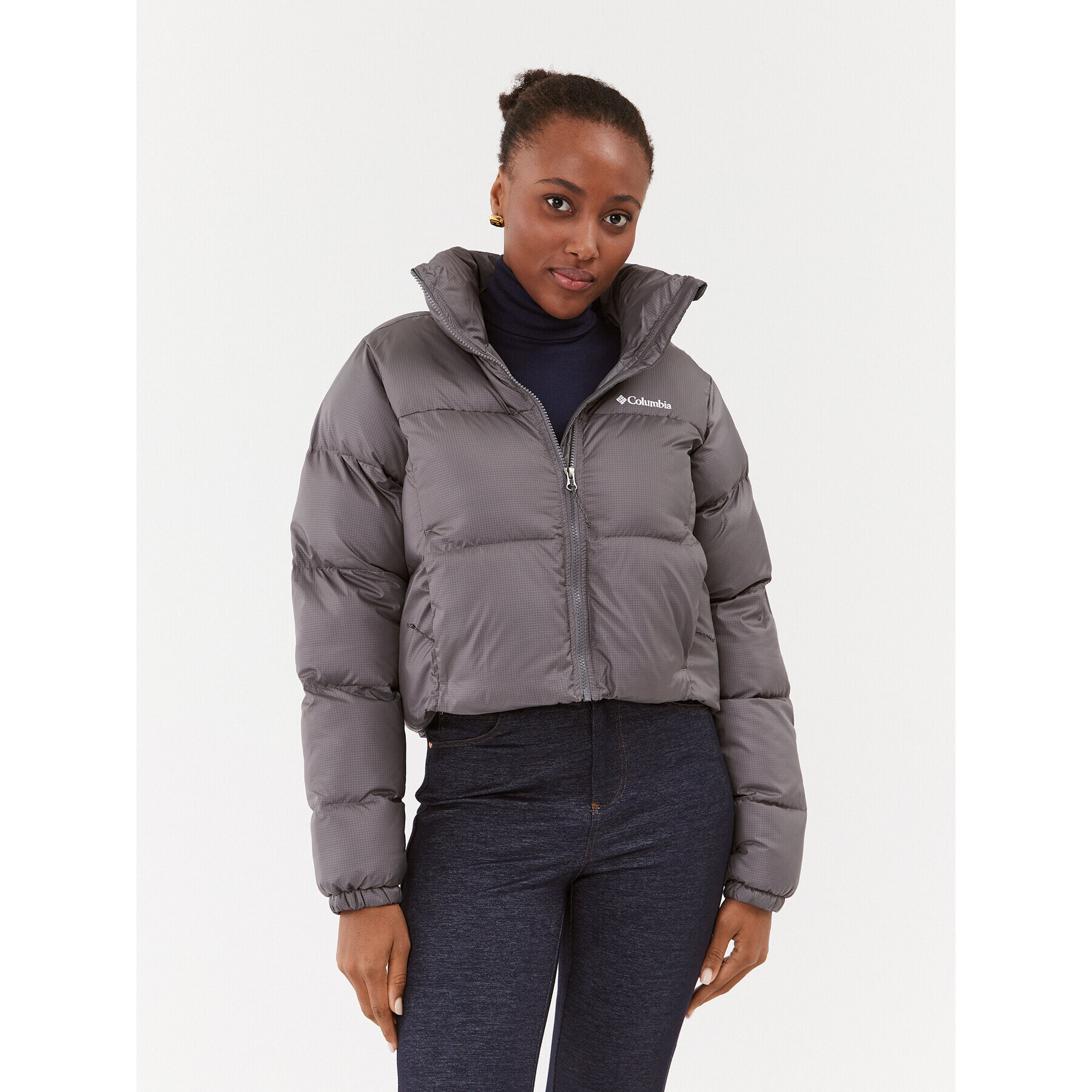 Columbia Пухено яке Puffect™ Cropped Jacket Сив Regular Fit - Pepit.bg