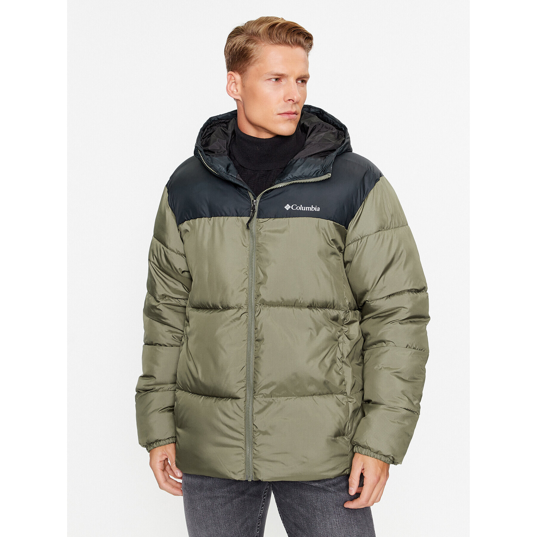 Columbia Пухено яке Puffect™ Hooded Jacket Зелен Regular Fit - Pepit.bg