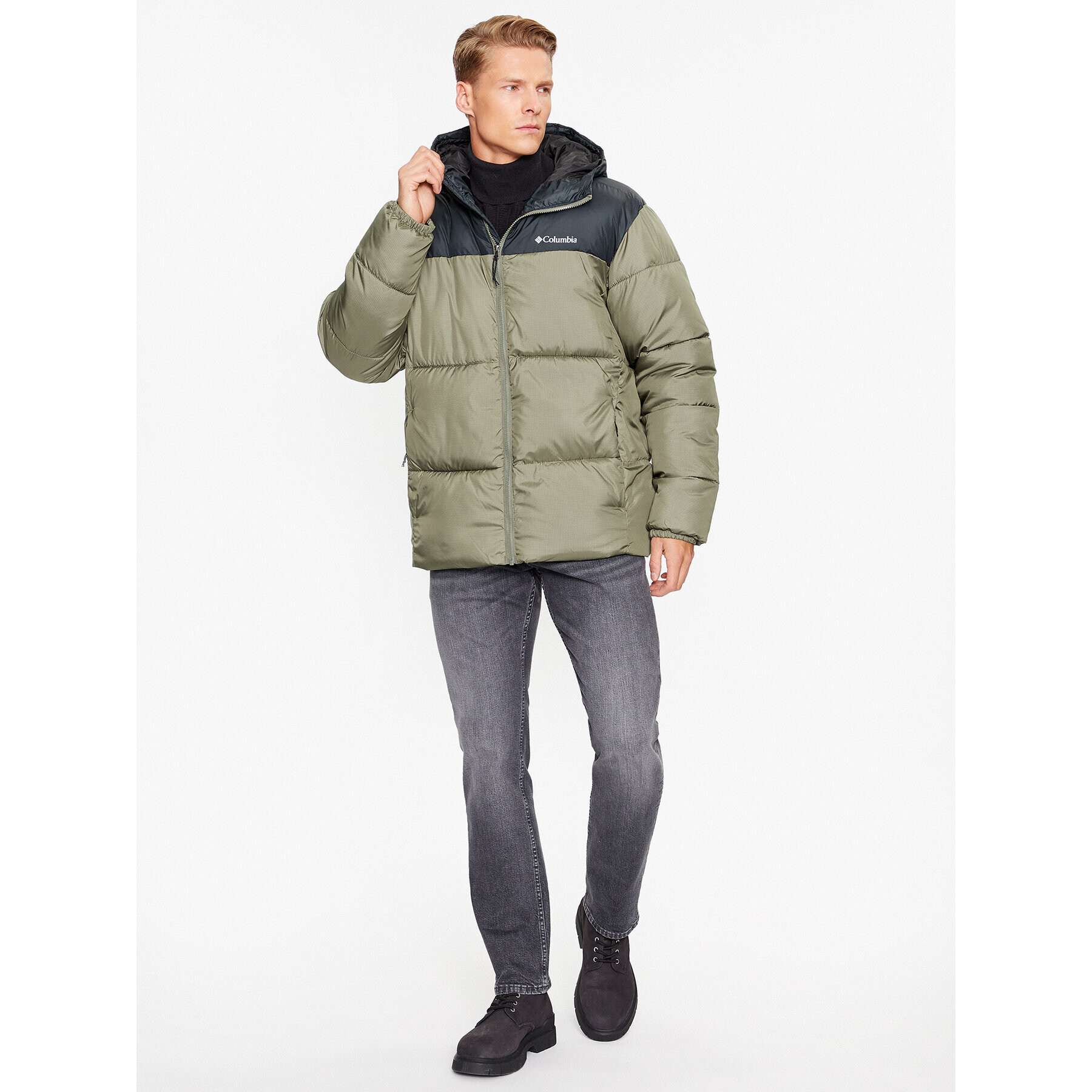 Columbia Пухено яке Puffect™ Hooded Jacket Зелен Regular Fit - Pepit.bg