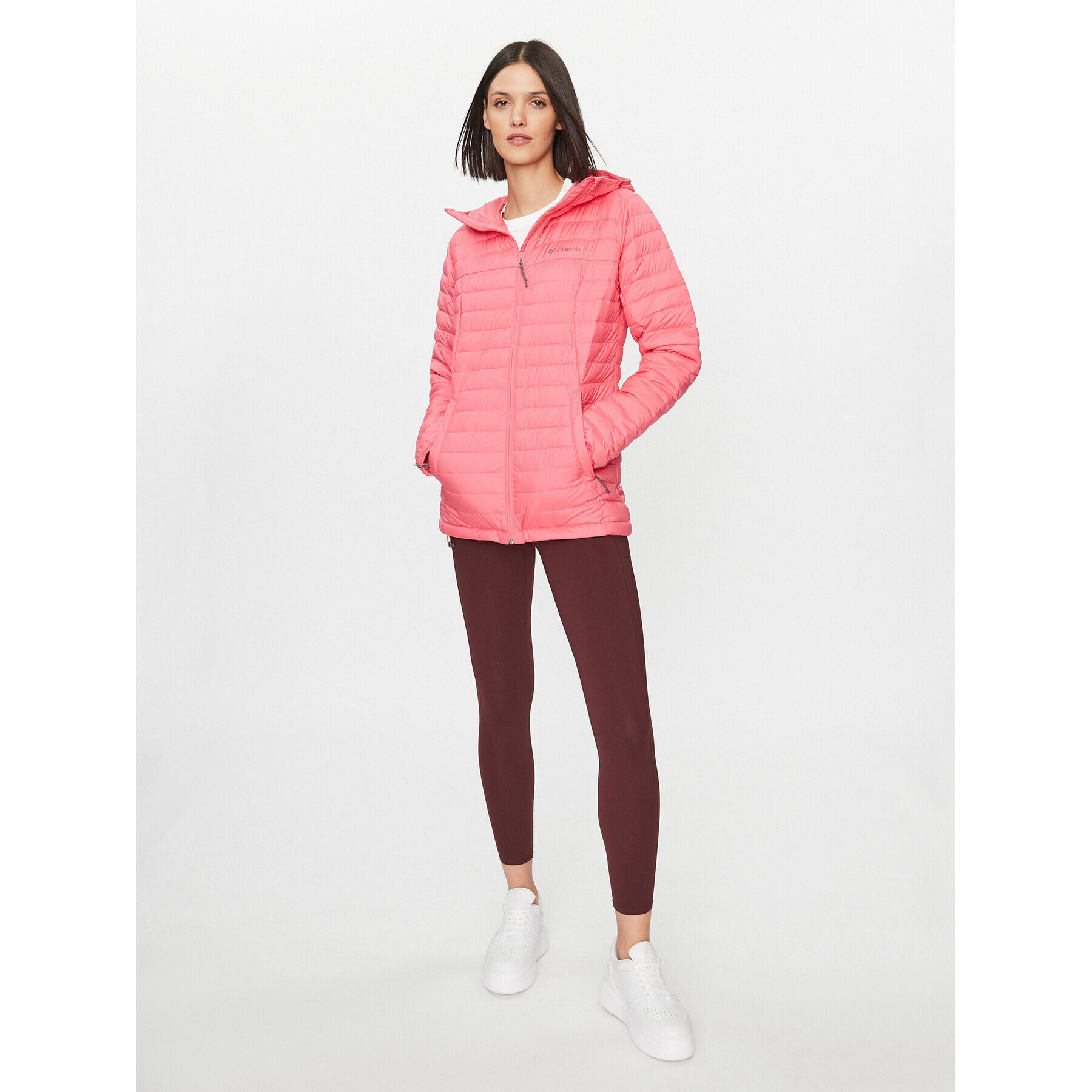 Columbia Пухено яке Silver Falls™ Hooded Jacket Червен Regular Fit - Pepit.bg