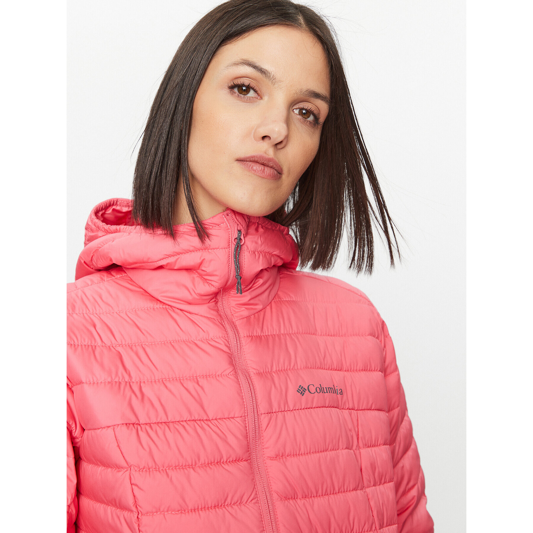 Columbia Пухено яке Silver Falls™ Hooded Jacket Червен Regular Fit - Pepit.bg