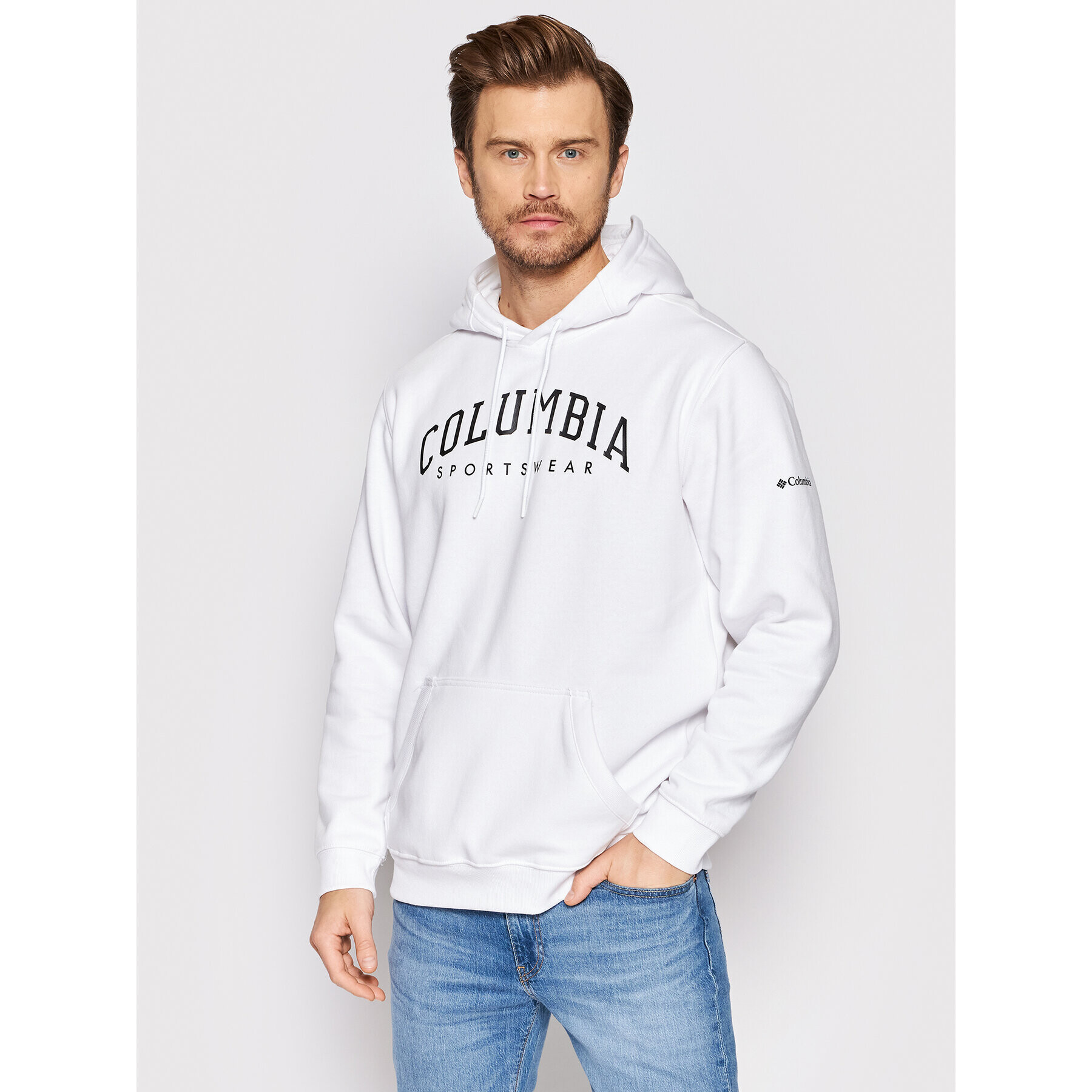 Columbia Суитшърт Csc Basic Logo 1681664 Бял Regular Fit - Pepit.bg