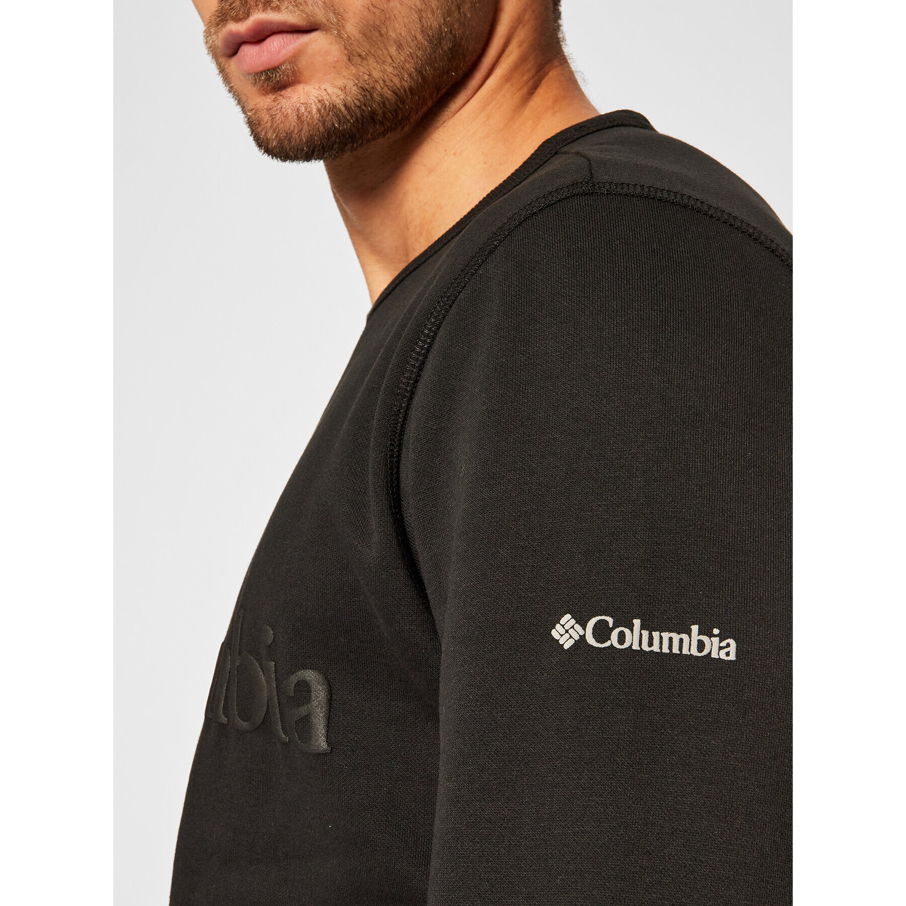 Columbia Суитшърт Logo Fleece Crew 1884931 Черен Regular Fit - Pepit.bg