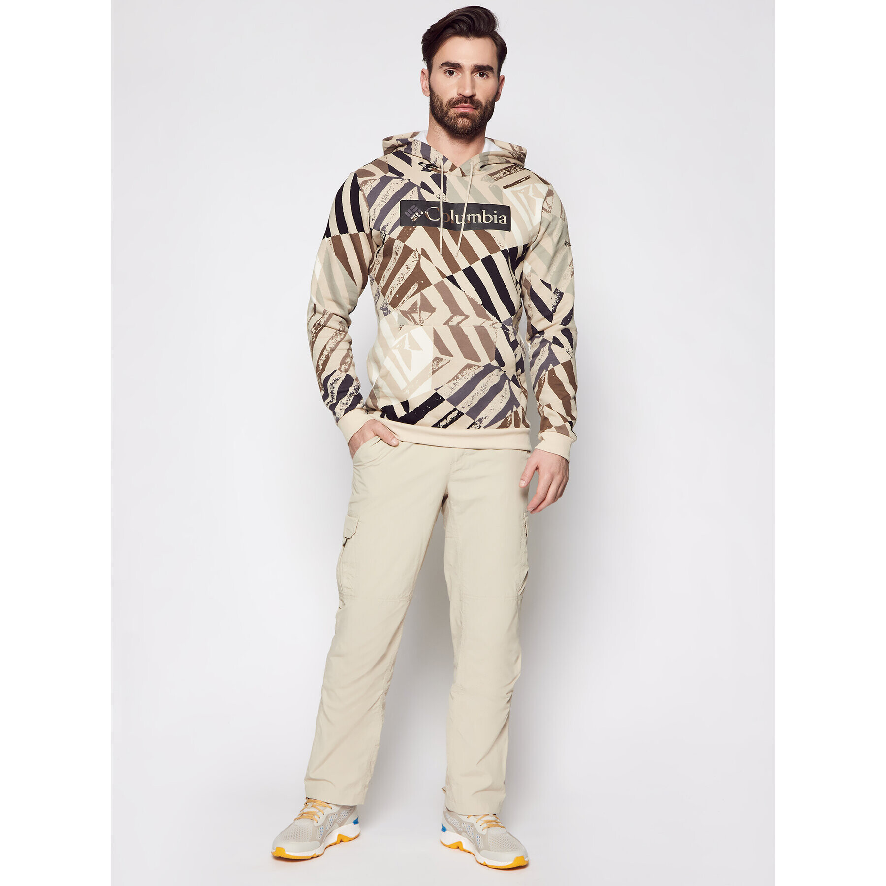 Columbia Суитшърт Logo Printed 1911652 Бежов Regular Fit - Pepit.bg