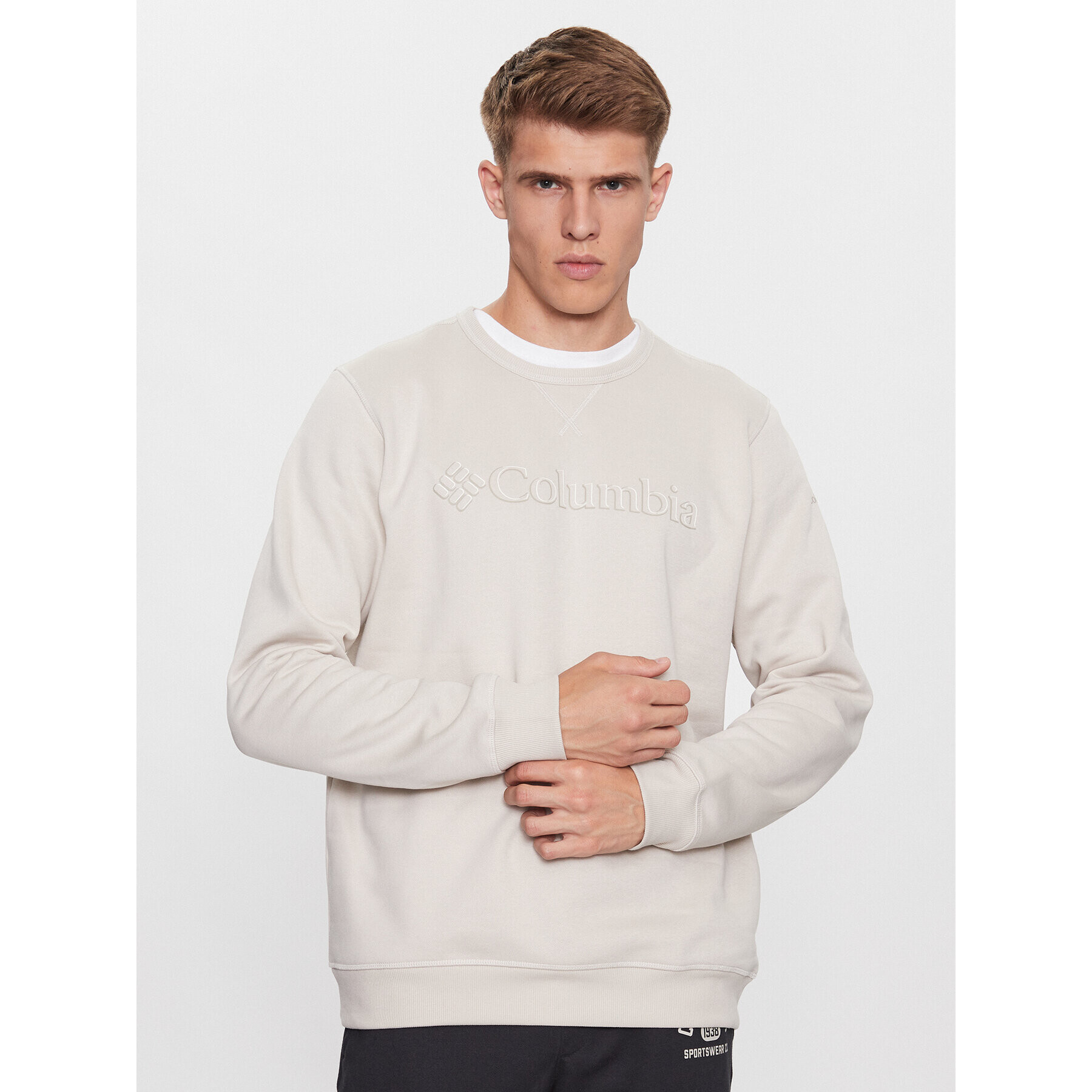 Columbia Суитшърт M Logo Fleece Crew Кафяв Regular Fit - Pepit.bg