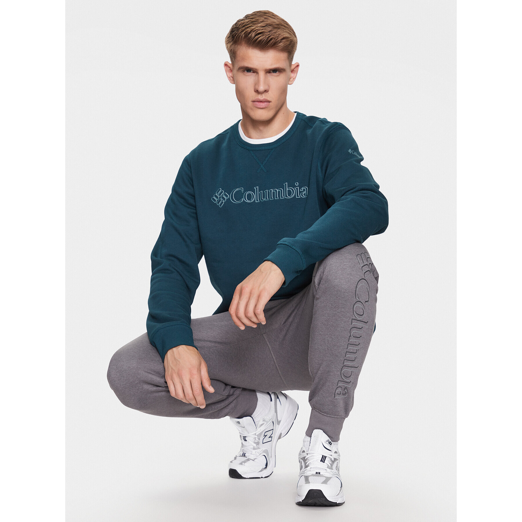 Columbia Суитшърт M Logo Fleece Crew Син Regular Fit - Pepit.bg