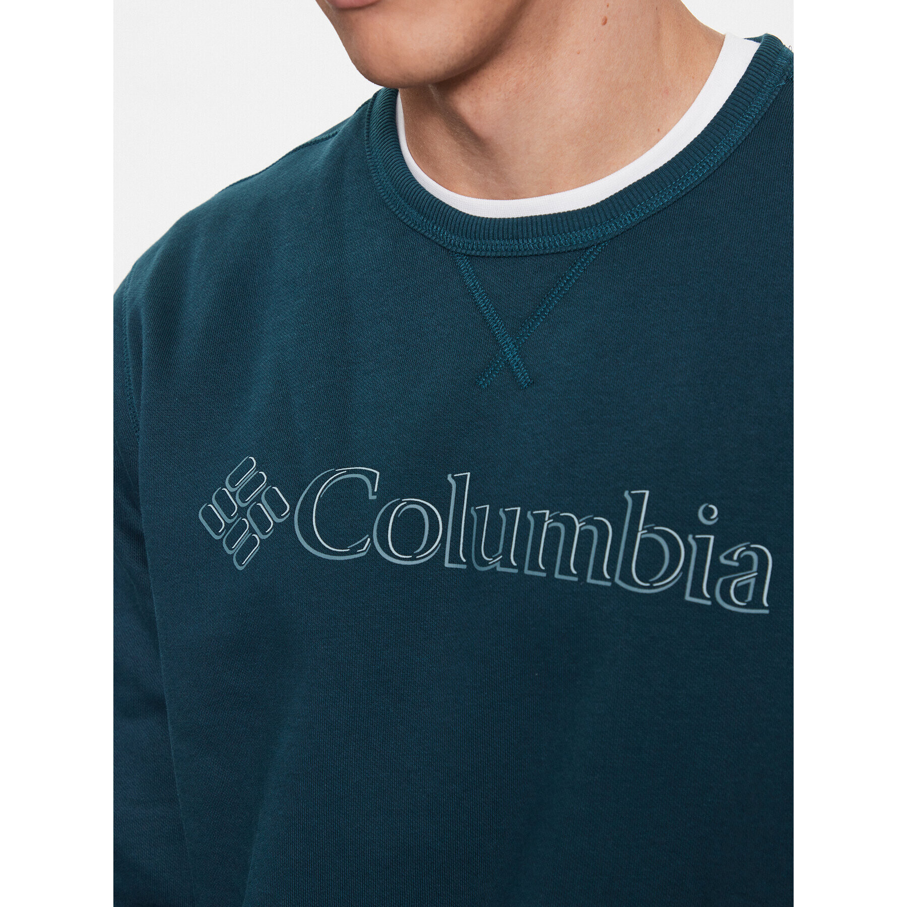 Columbia Суитшърт M Logo Fleece Crew Син Regular Fit - Pepit.bg